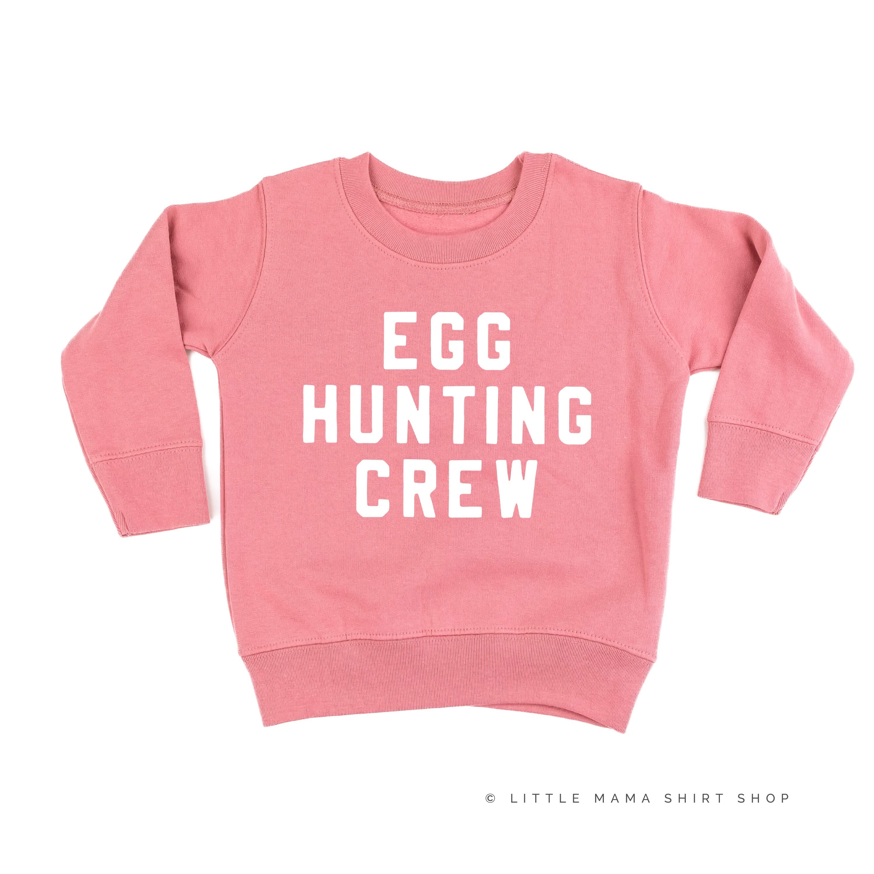 Block Font - Egg Hunting Crew - Child Sweater - Image 6