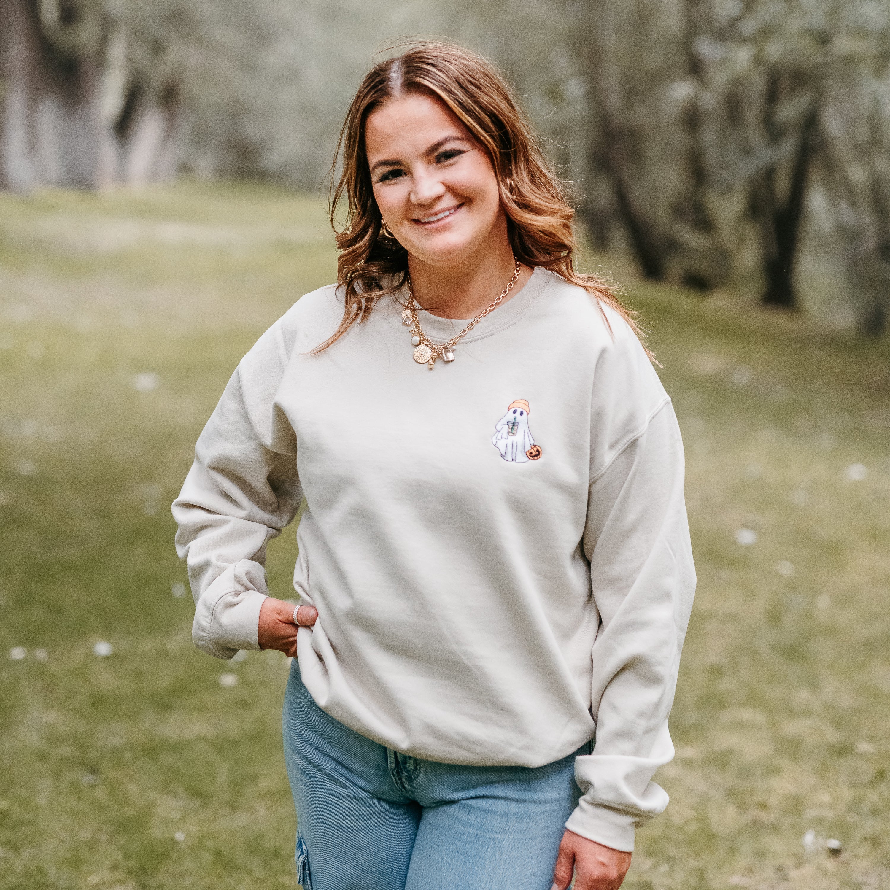 Boujee Ghost - Embroidered Basic Fleece - Image 2