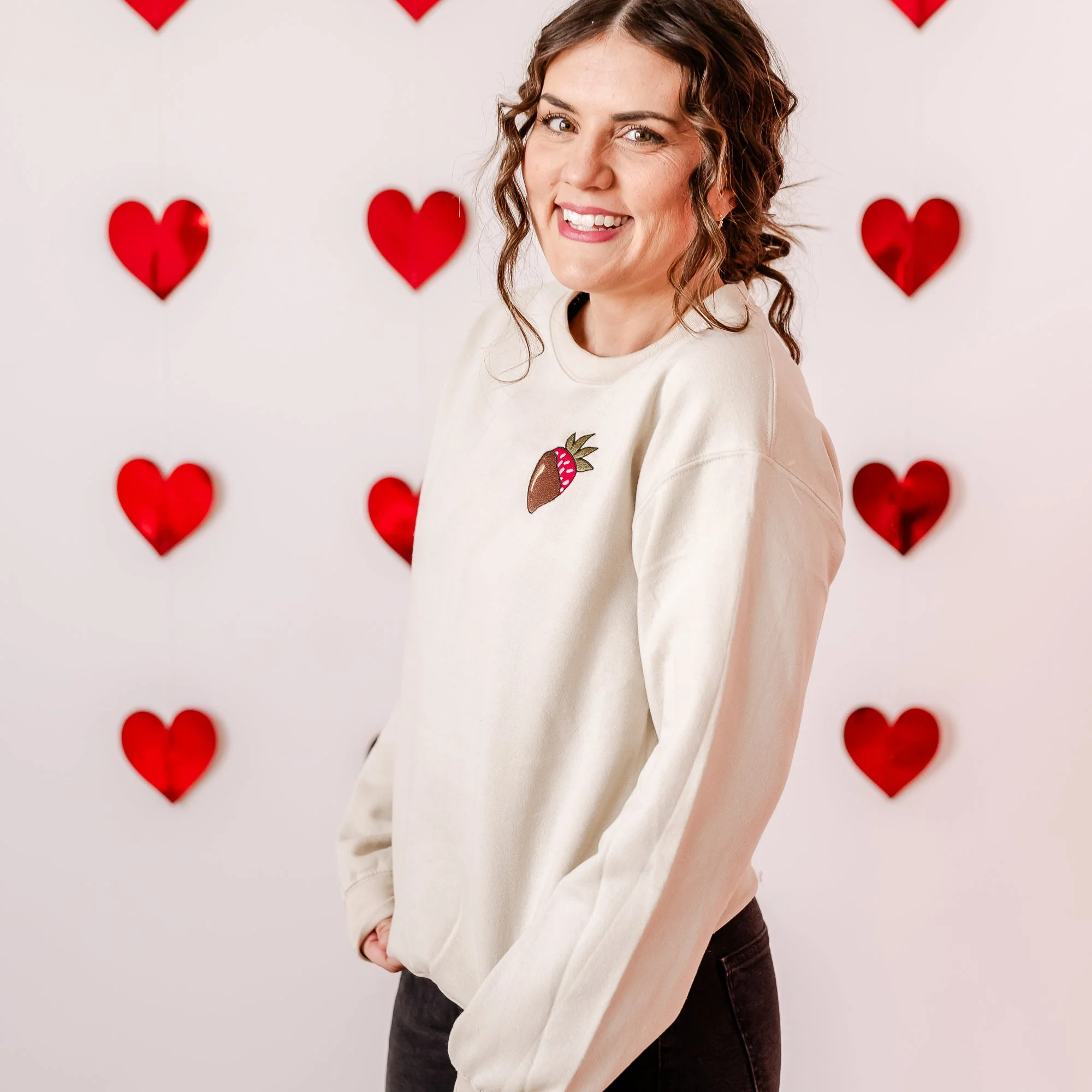 Embroidered Basic Fleece - Single Chocolate Covered Strawberry - Image 5
