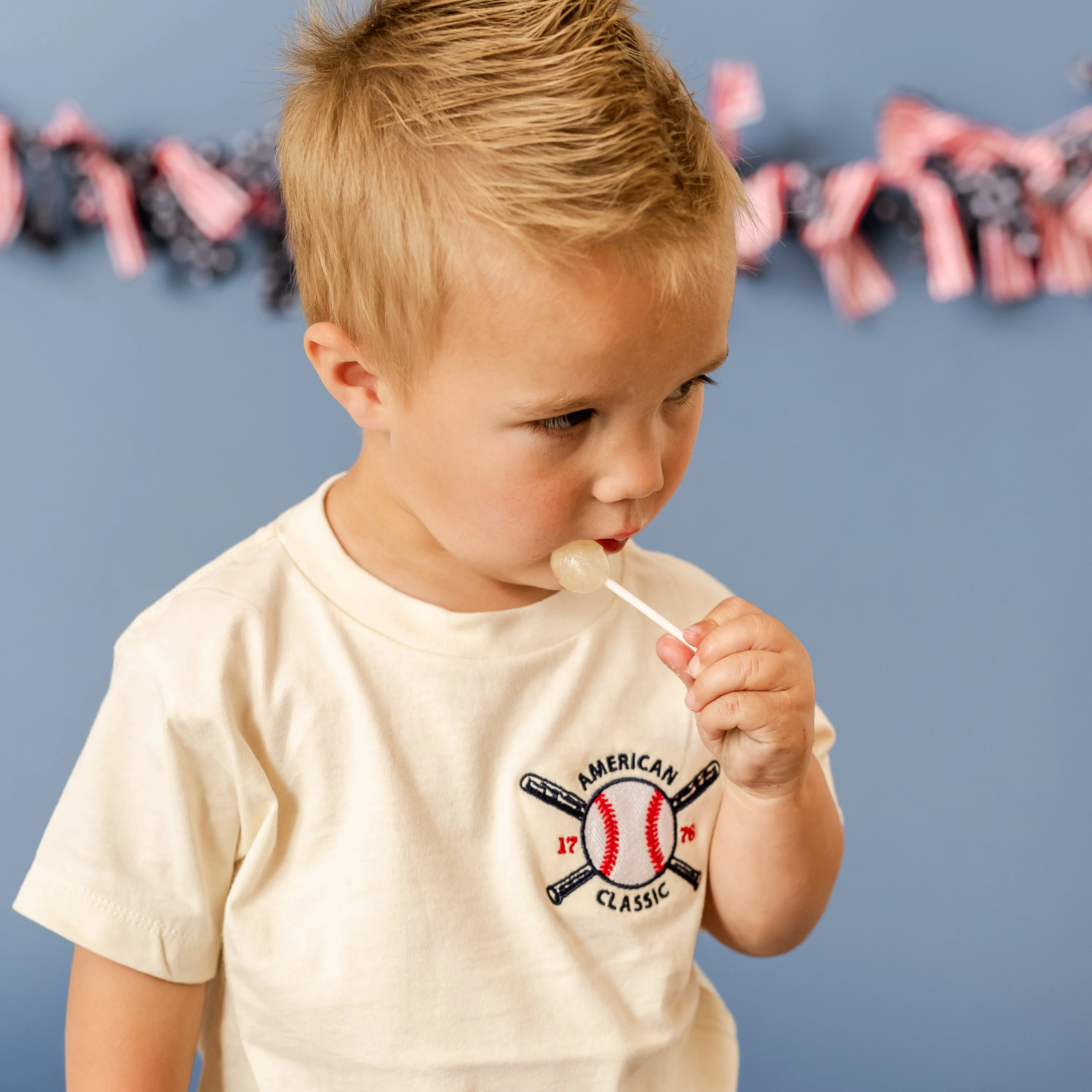 Embroidered Child Tee - Baseball - American Classic 1776 (pocket) - Image 3