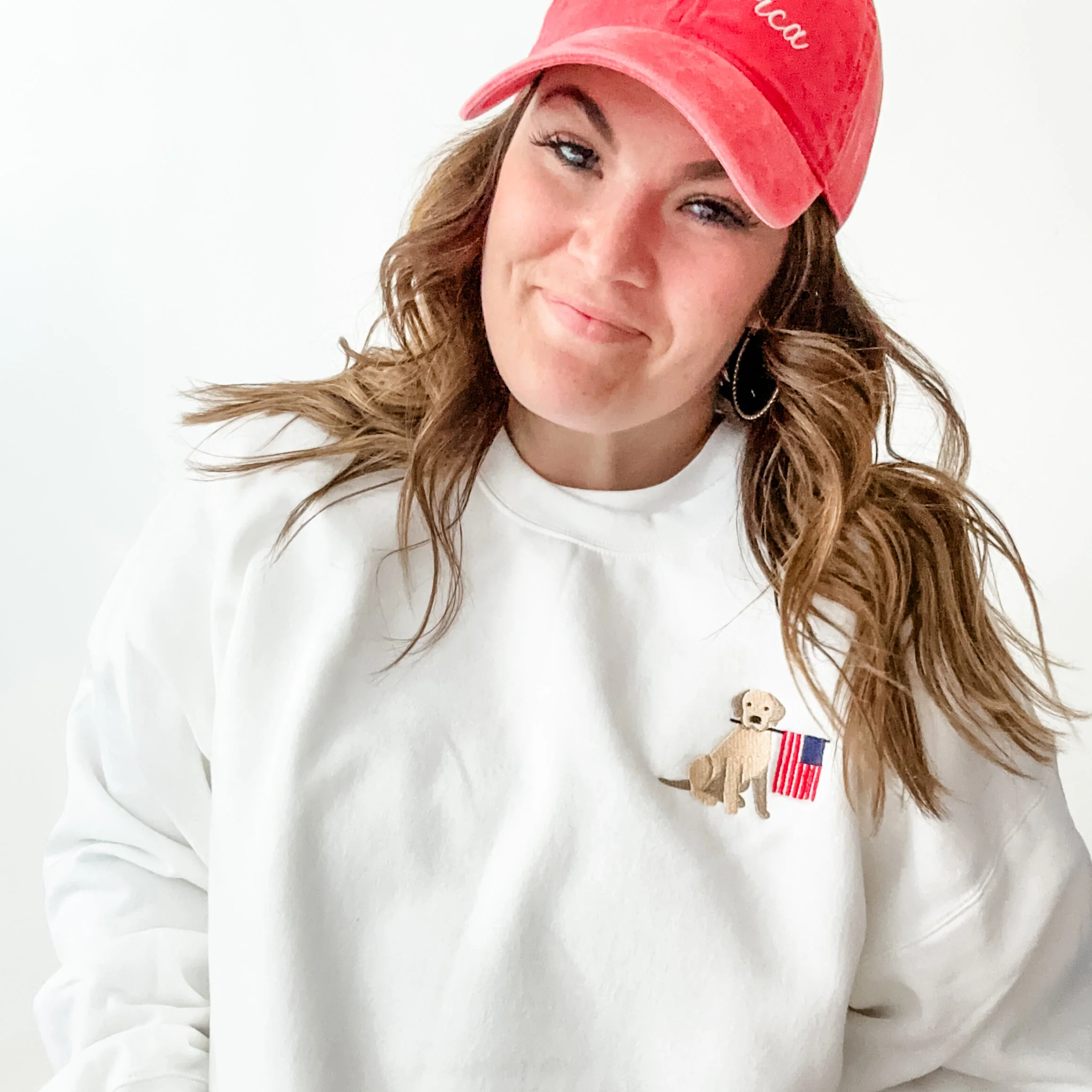 Embroidered BASIC Fleece - Patriotic Pup (pocket)