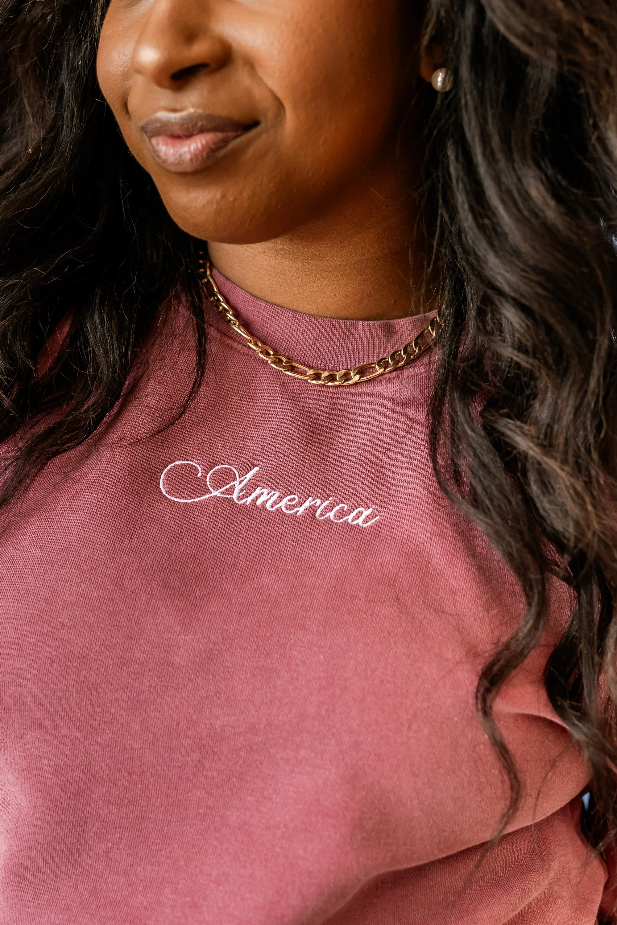 Embroidered PIGMENT Crewneck - Classic America (center & wd) - Image 8