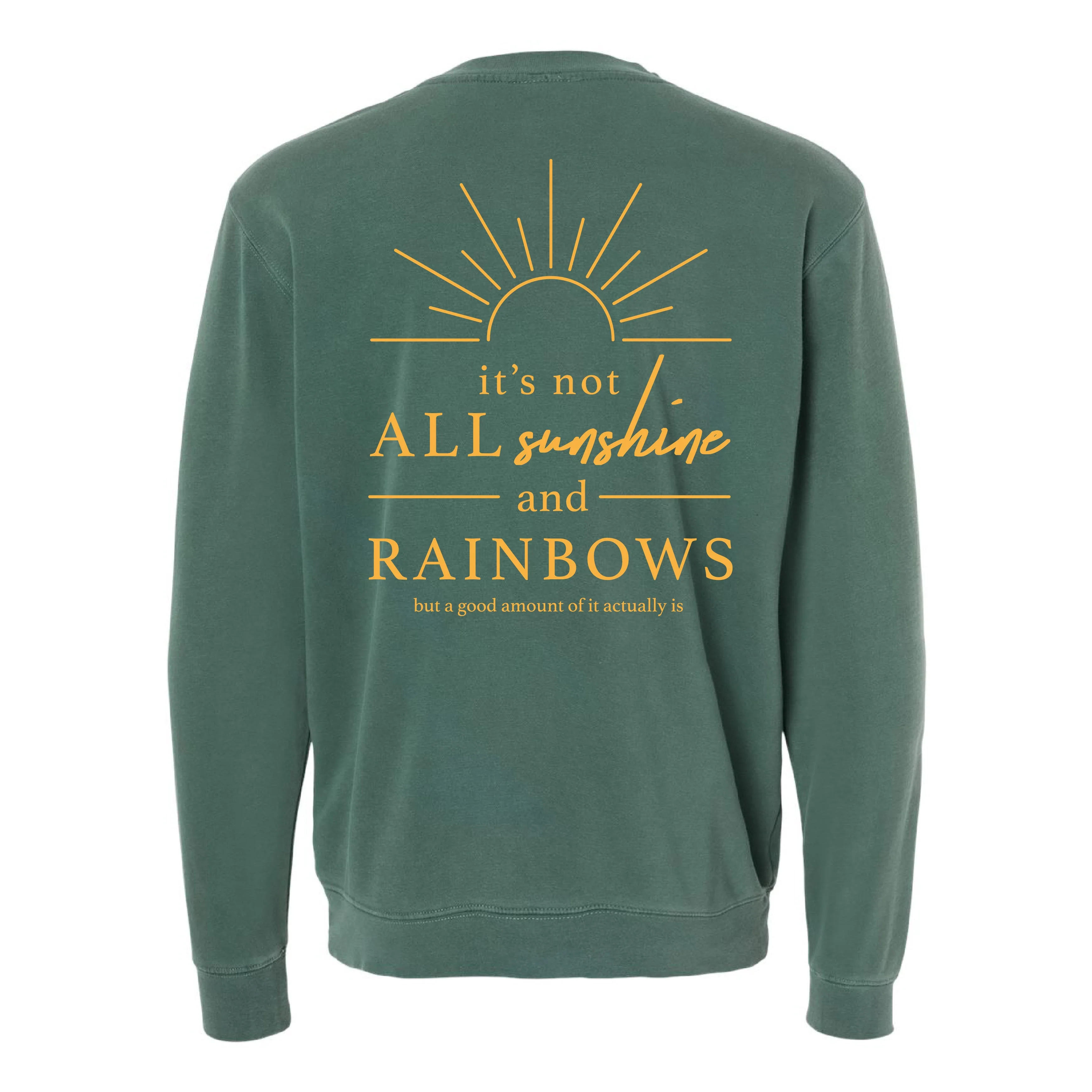 Embroidered/Printed PIGMENT Crewneck (pf&b) - Sunshine / It's Not All Sunshine And Rainbows - Image 16
