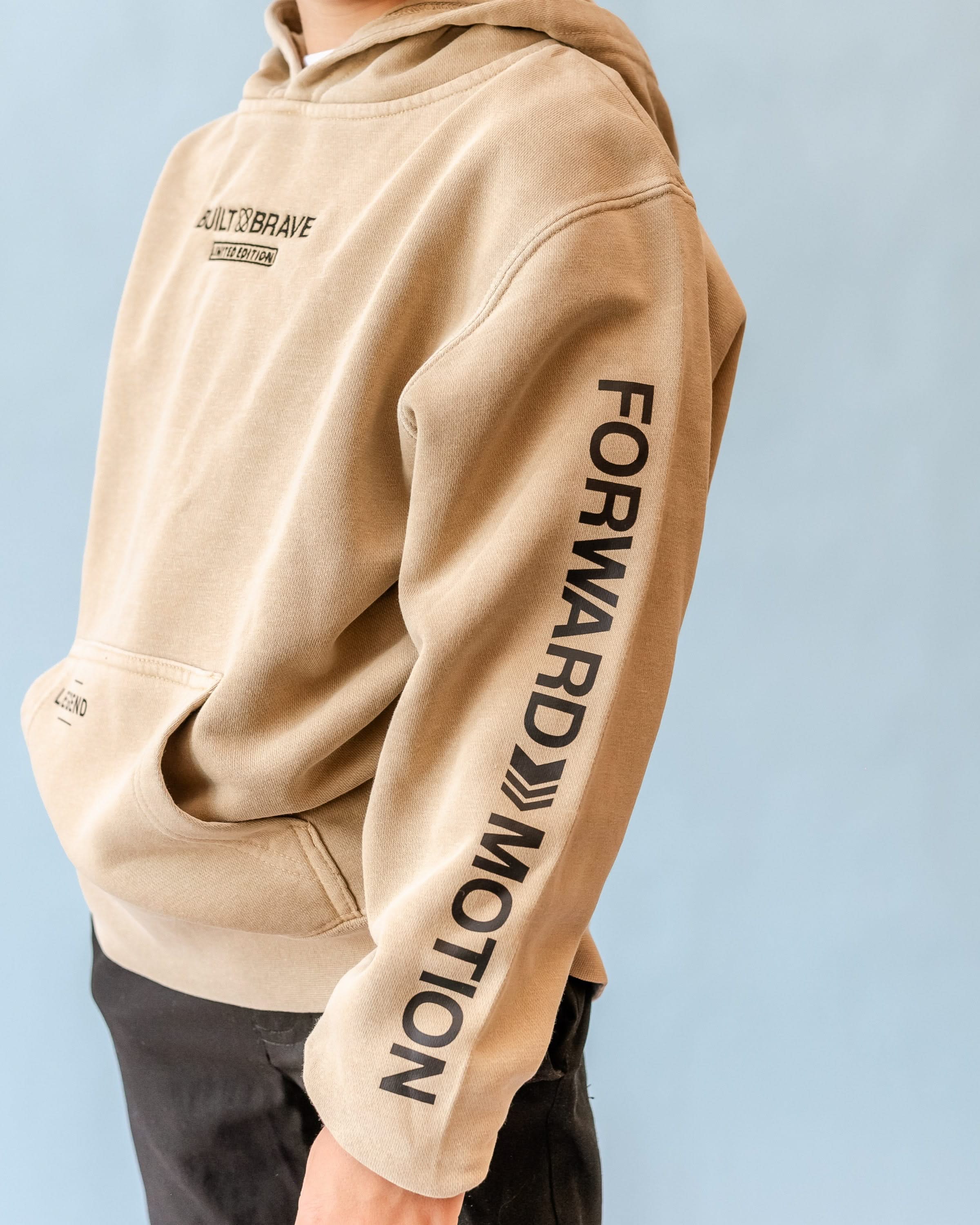 BUILT BRAVE HOODIE - Embroidered/Printed Youth Pigment - Image 8
