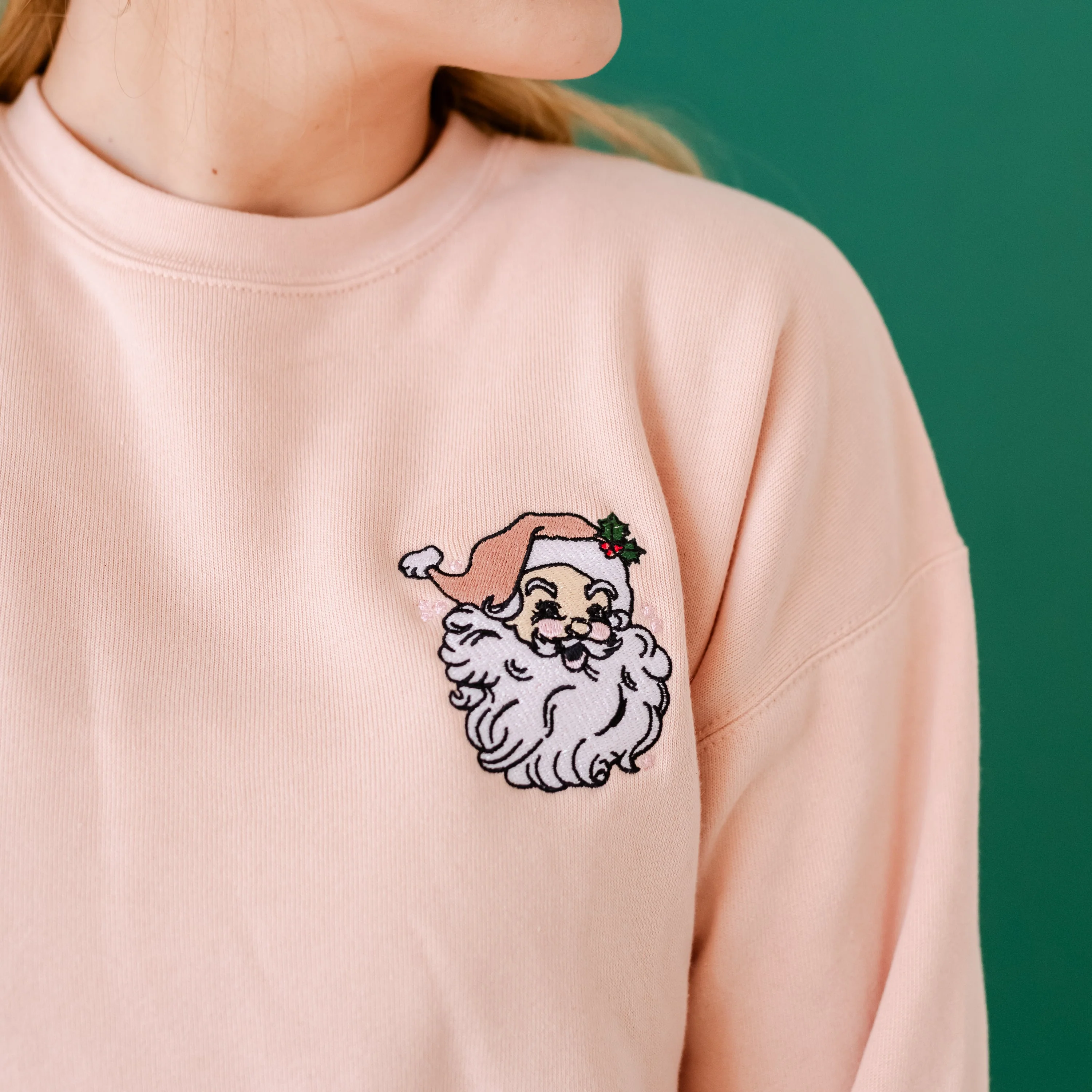 Whimsical Santa - Embroidered Super-Soft Fleece
