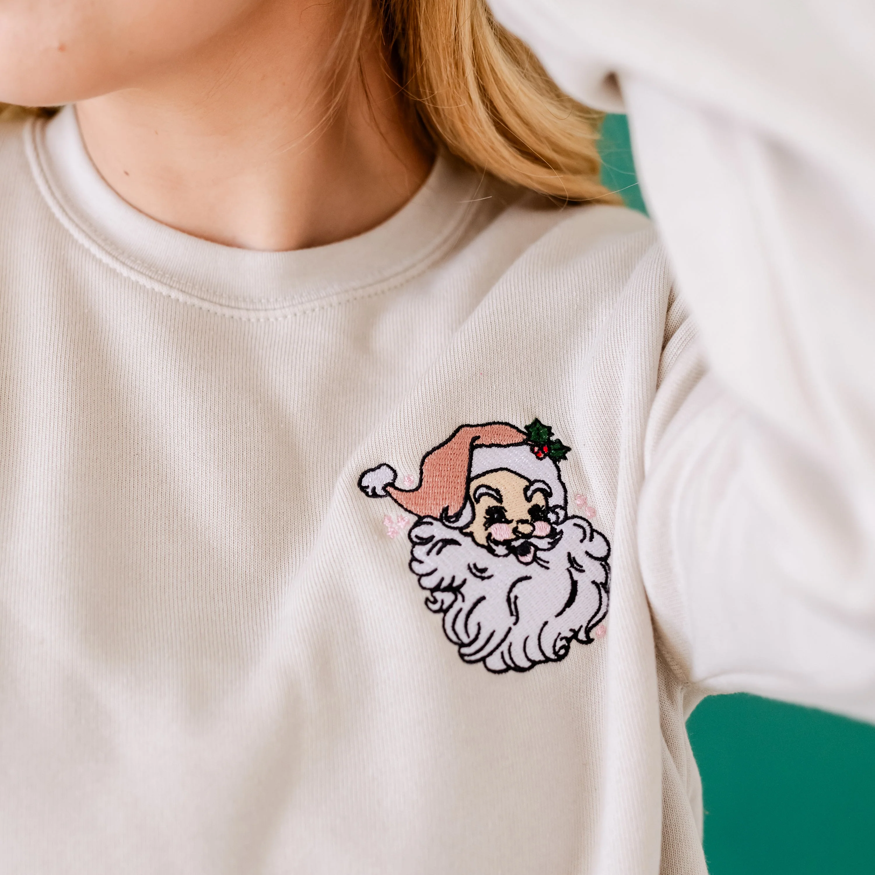 Whimsical Santa - Embroidered Super-Soft Fleece - Image 9