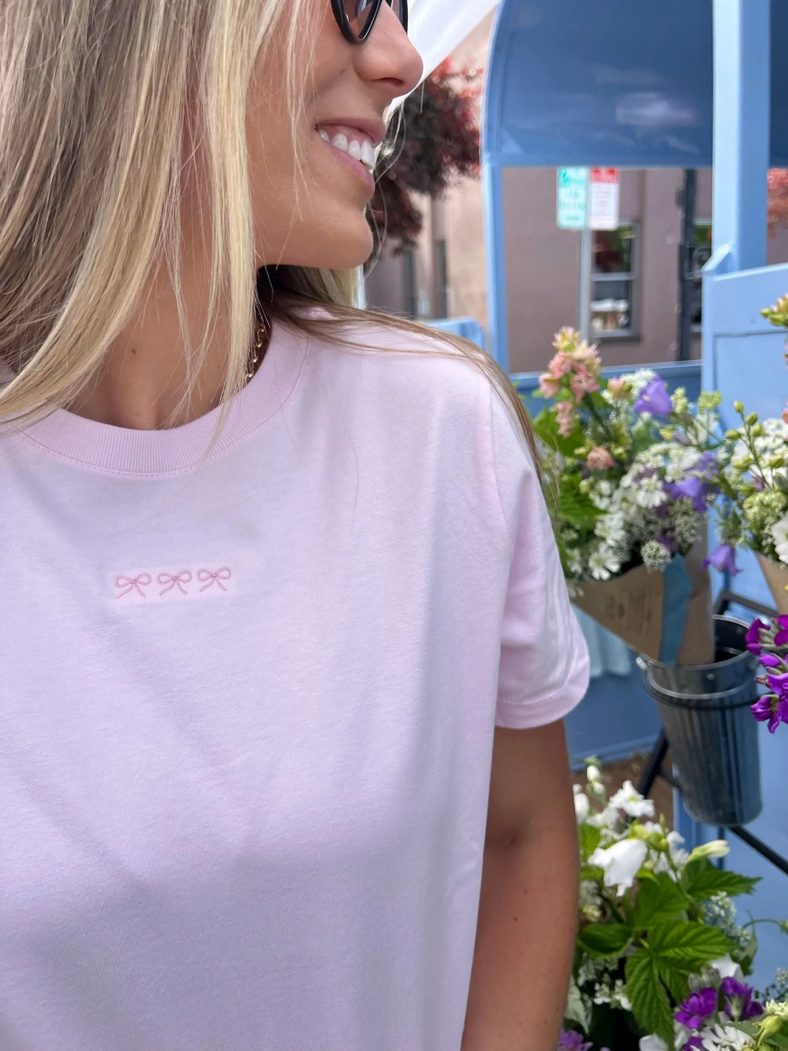 Women's Everyday Tee - Mini Embroidered Symbol (centered) - I'm Just a Girl Collection - Image 11