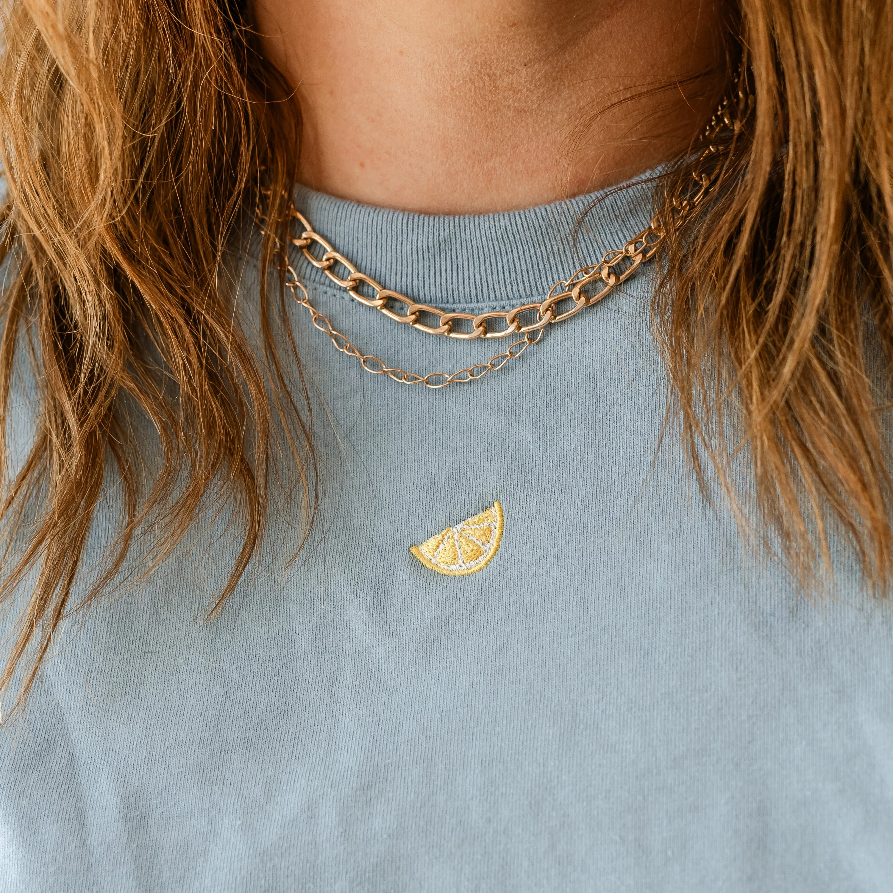 Women's Everyday Tee - Mini Embroidered Symbol (centered) - I'm Just a Girl Collection - Image 20