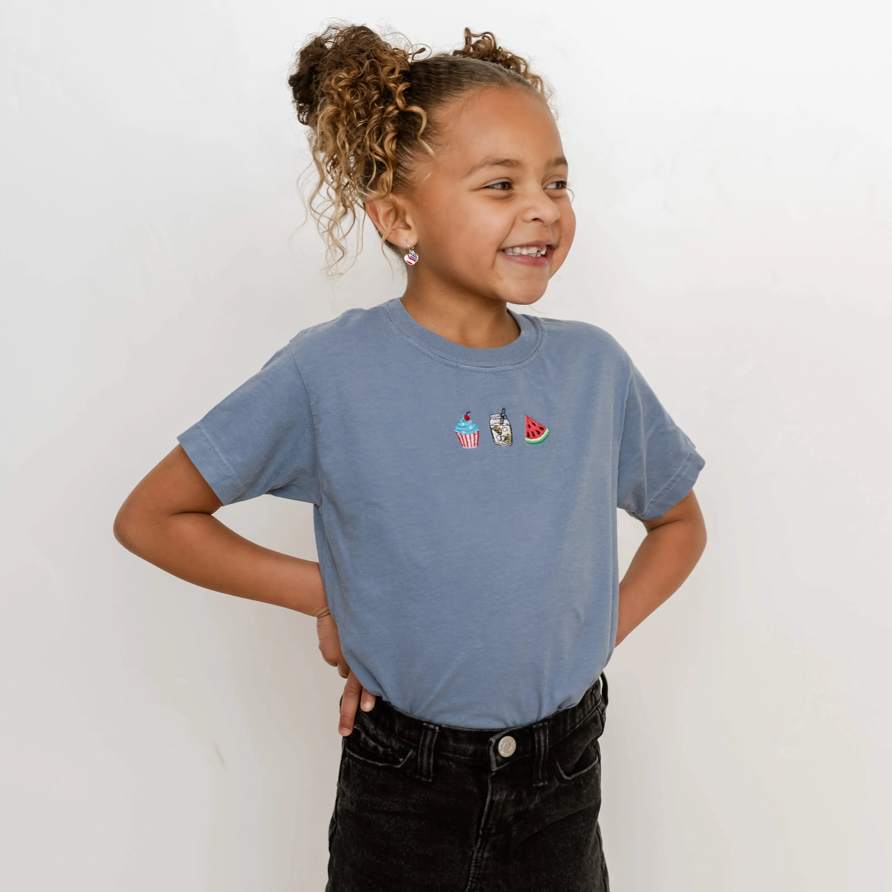 Embroidered YOUTH Comfort Colors Tee - Patriotic Sweet Treats (center) - Image 3