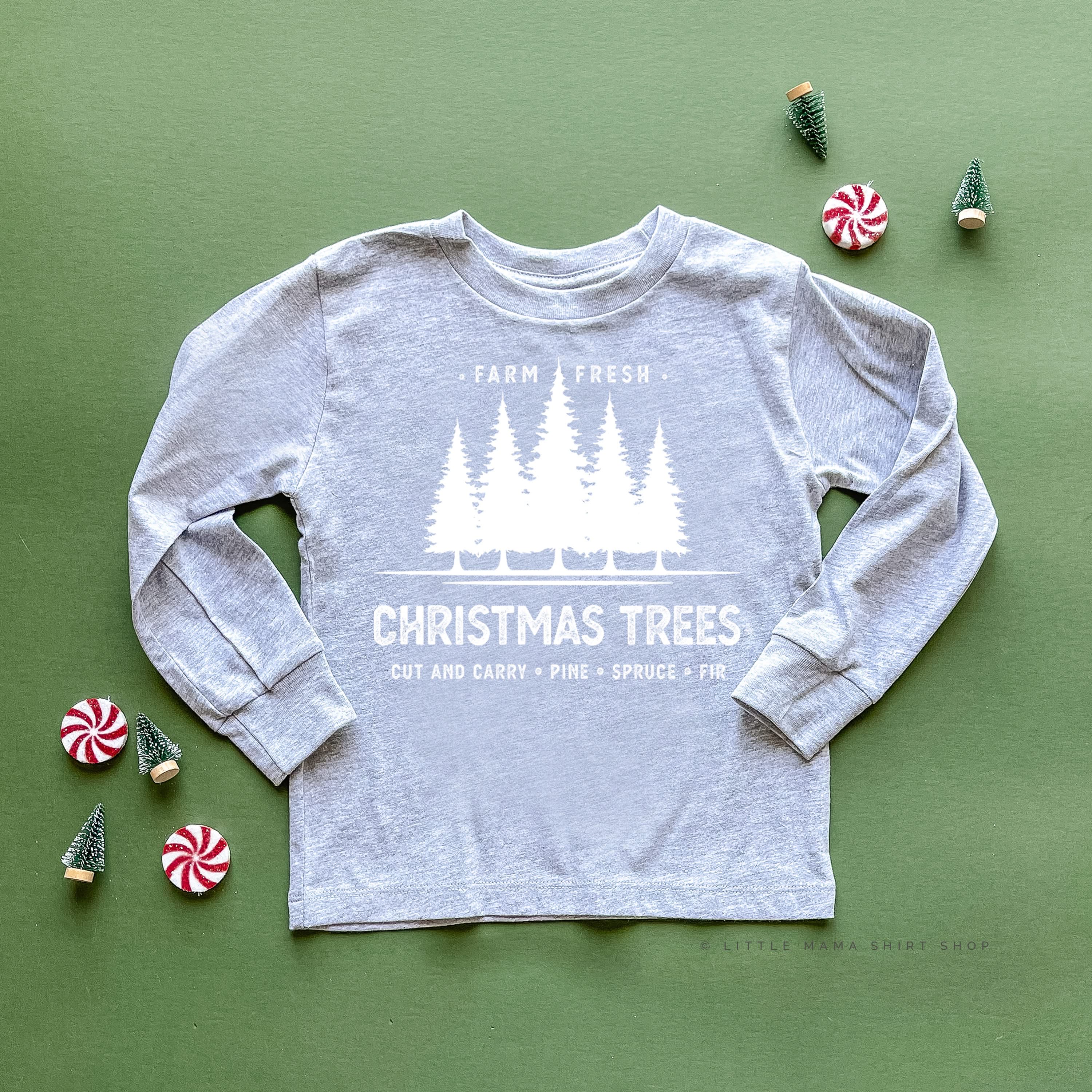 Farm Fresh Christmas Trees - Child Long Sleeve Tee - Image 9