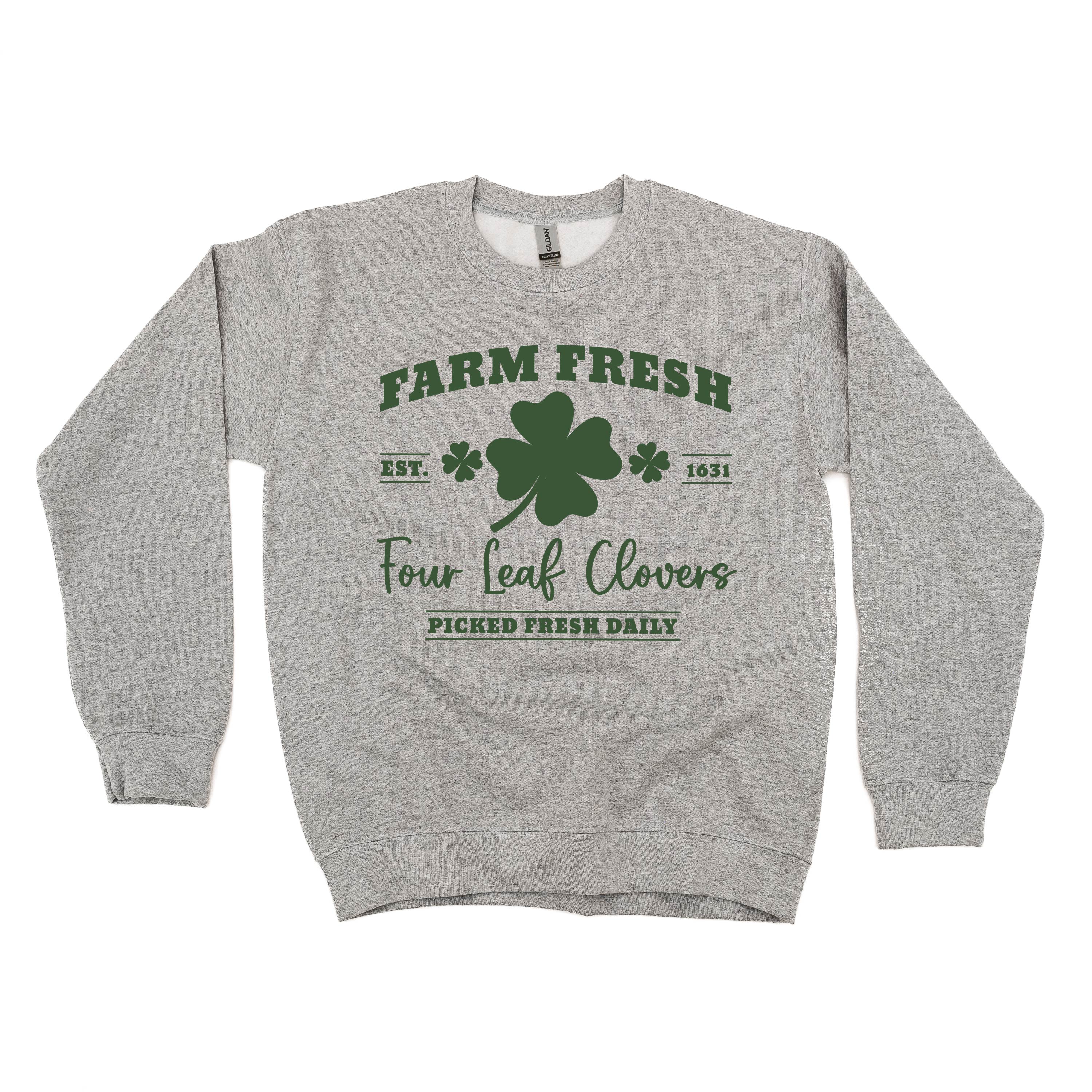 Farm Fresh Four Leaf Clovers - Basic Fleece - Image 3
