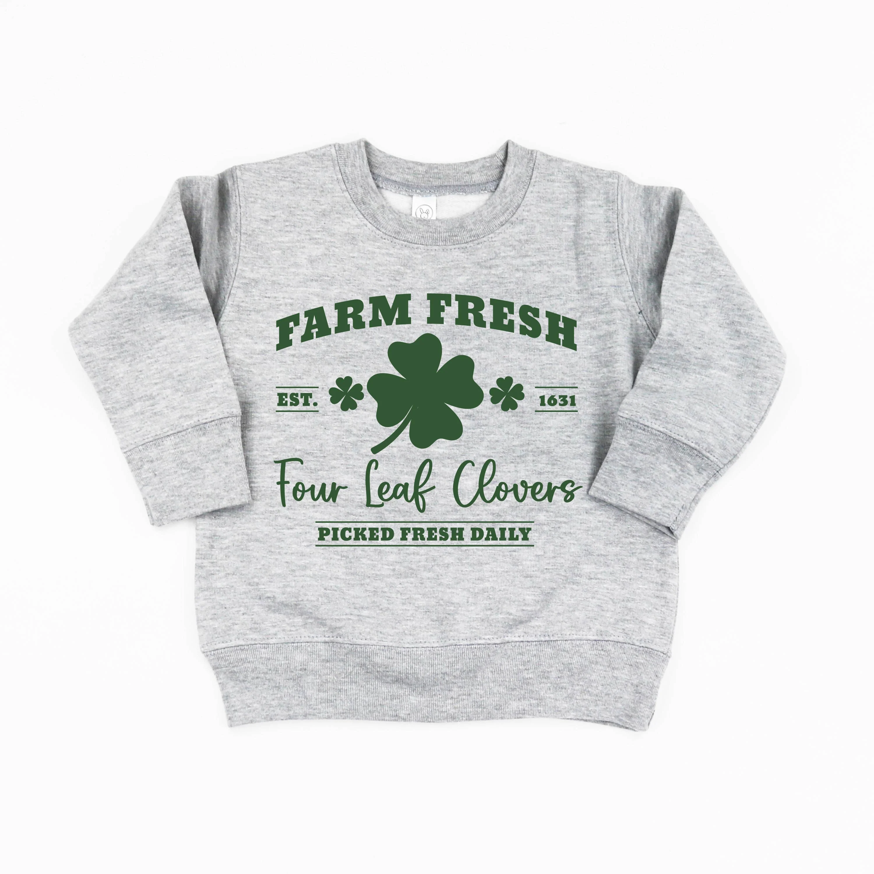 Farm Fresh Four Leaf Clovers - Child Sweater - Image 5
