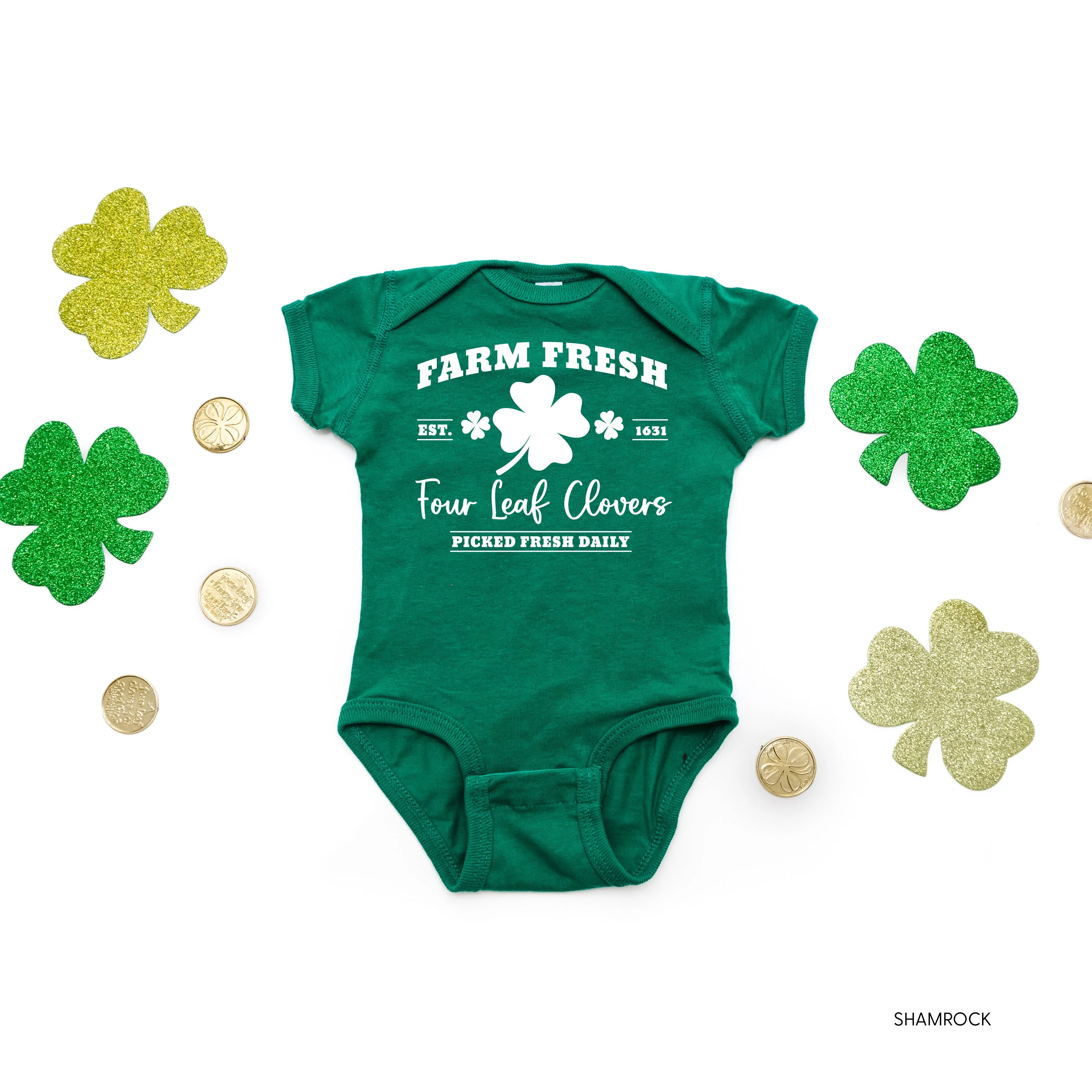 Farm Fresh Four Leaf Clovers - Infant Bodysuit/Tee - Image 3