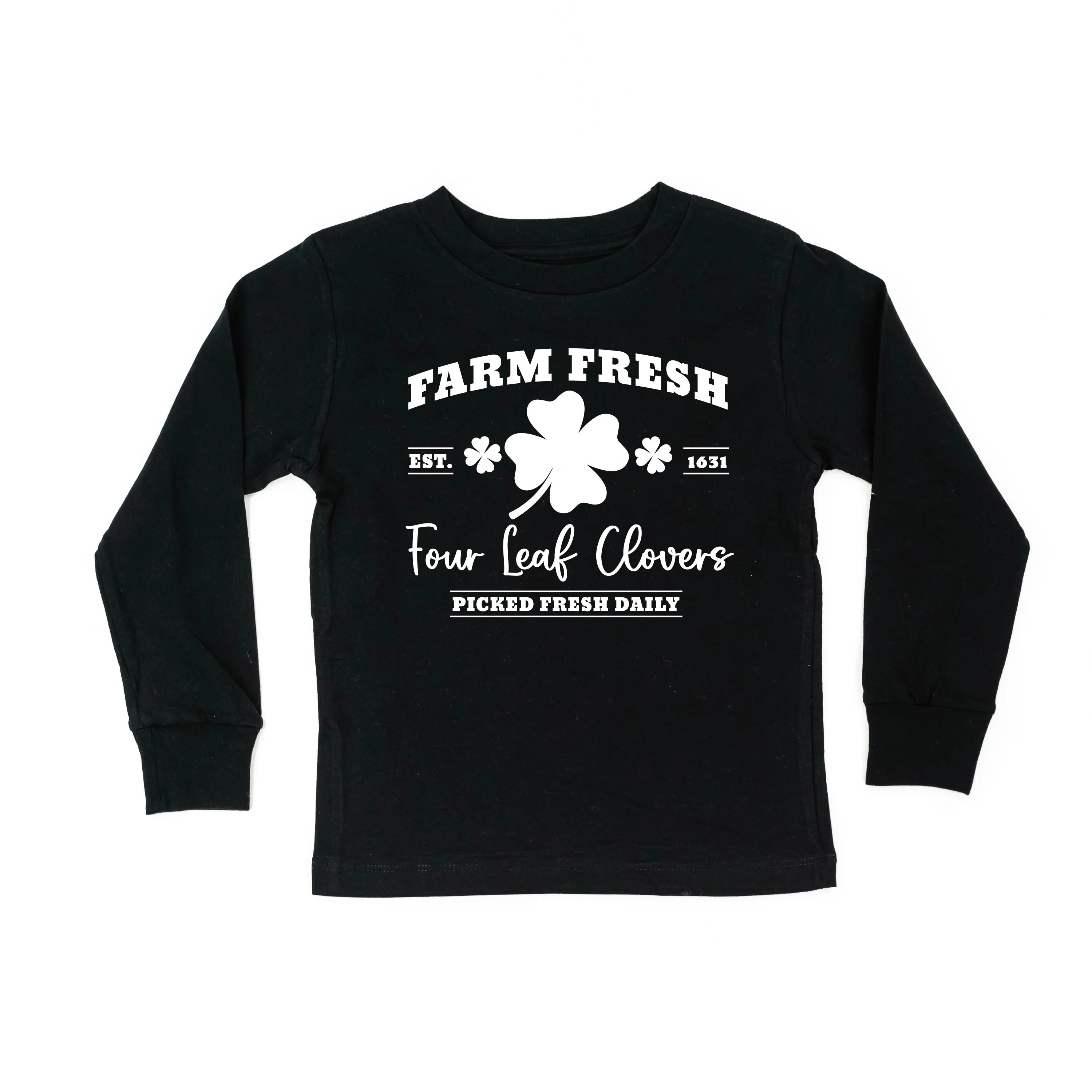 Farm Fresh Four Leaf Clovers - Child Long Sleeve Tee - Image 3