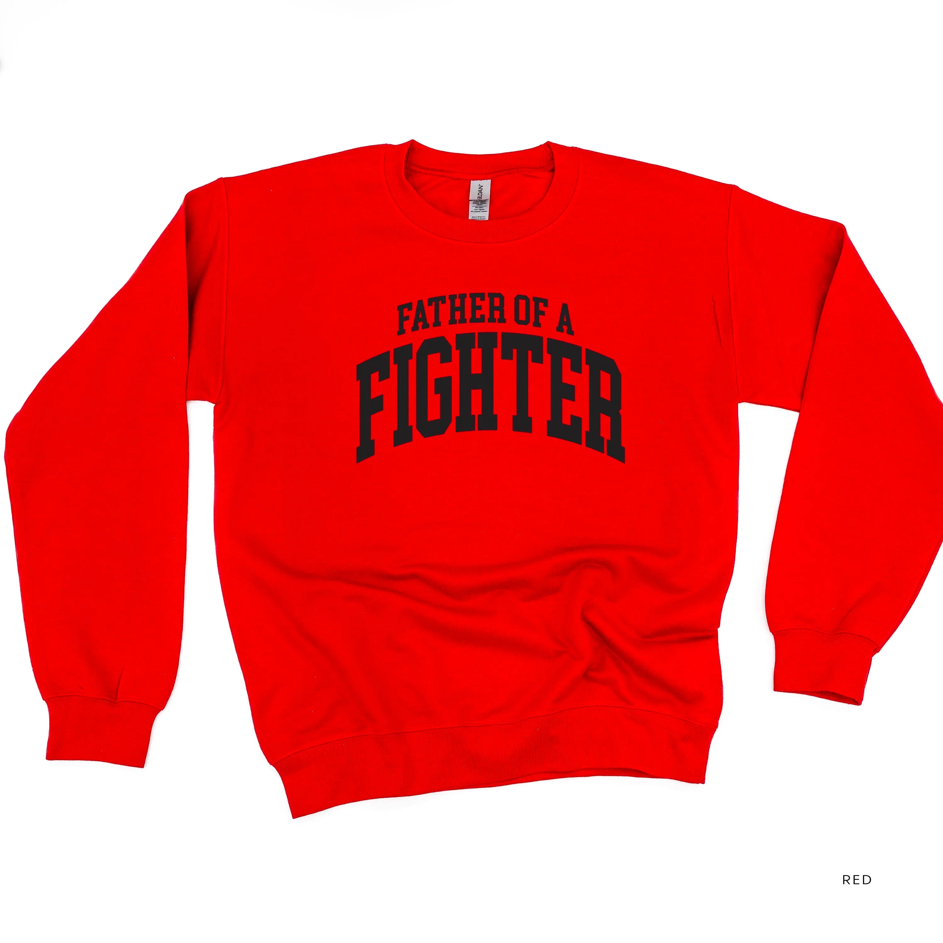 Father of a Fighter - Varsity - BASIC FLEECE CREWNECK - Image 10