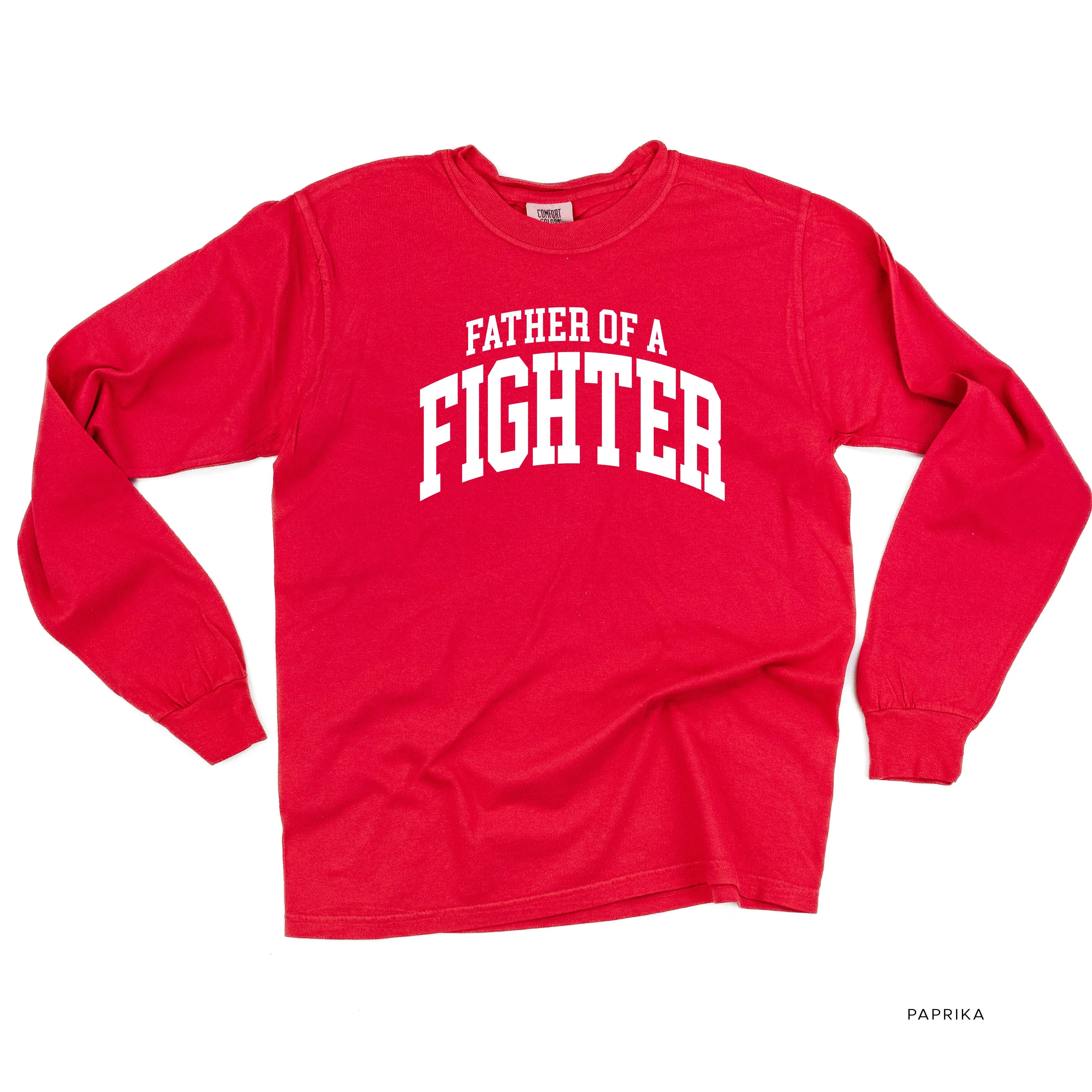 Father of a Fighter - Varsity - Long Sleeve Comfort Colors Tee - Image 9
