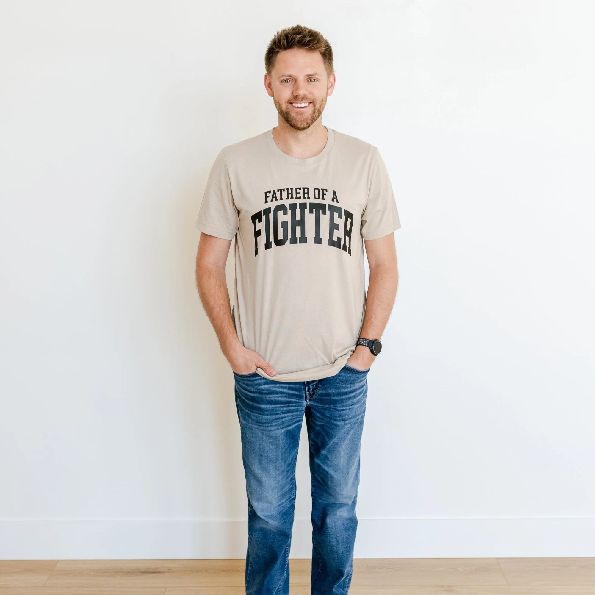 Father of a Fighter - Varsity - Unisex Tee - Image 3