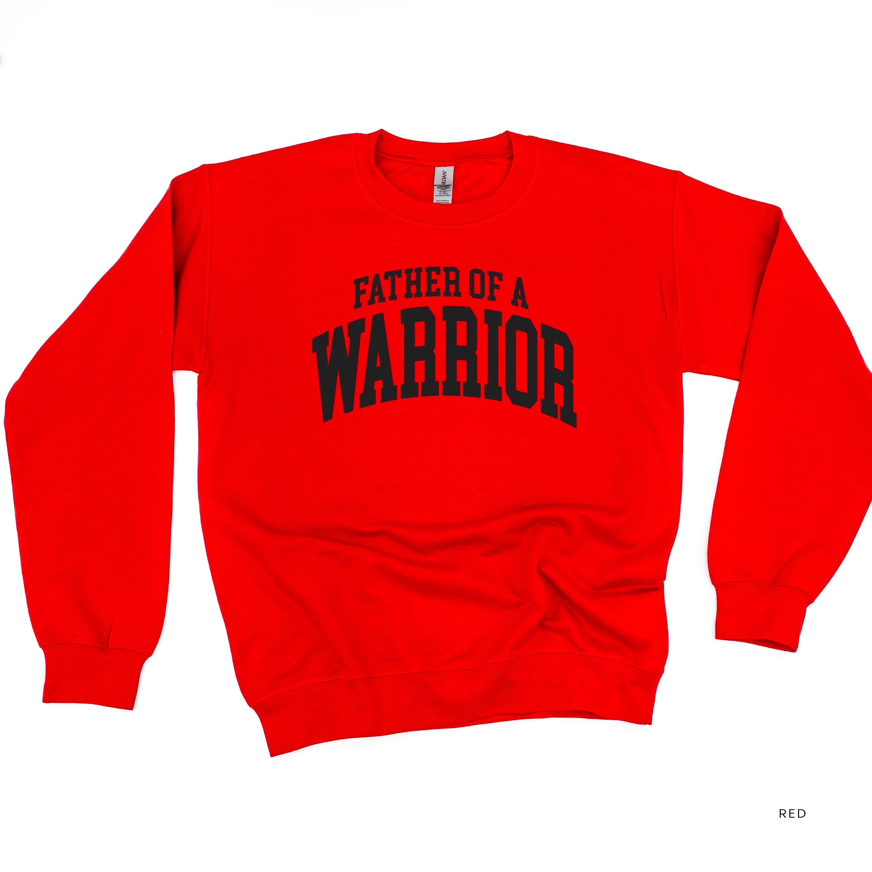 Father of a Warrior - Varsity - BASIC FLEECE CREWNECK - Image 8