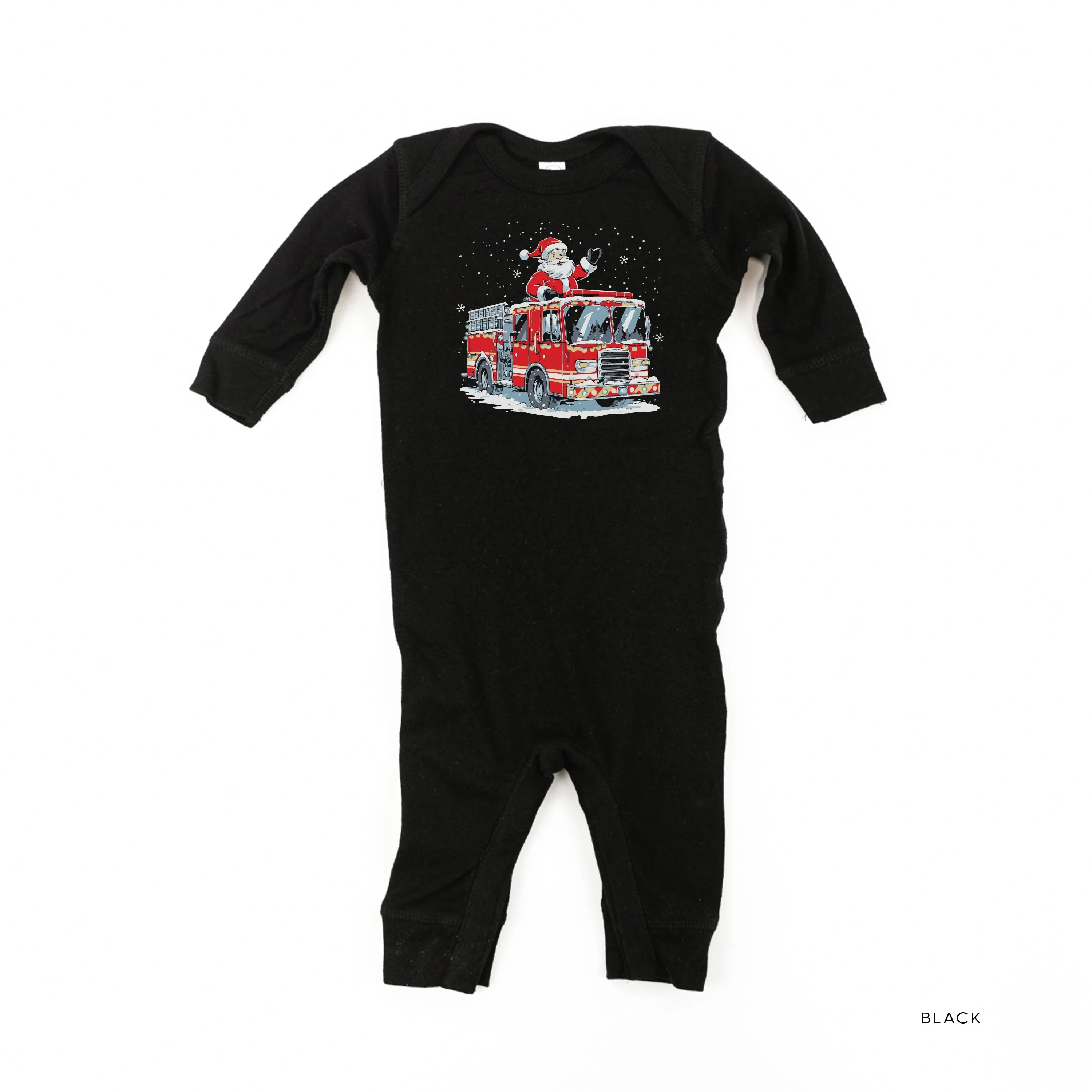 Firetruck Santa - Black Baby Sleeper - Image 2