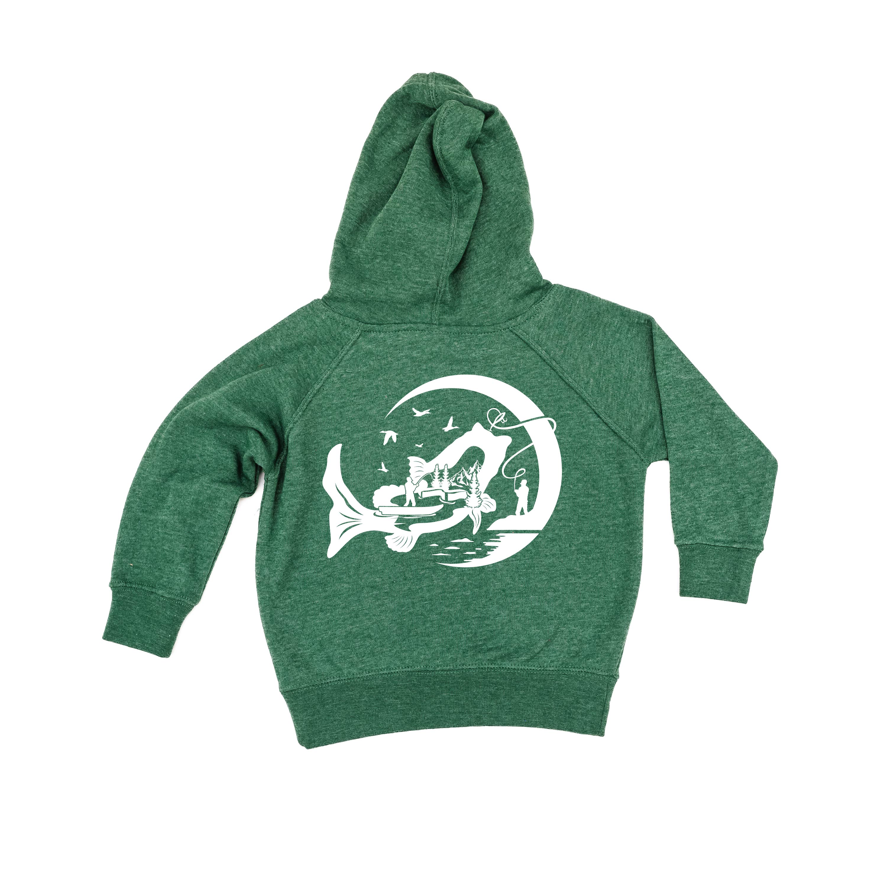 Fishing Compass - Fishing Scene (pf&b)  - Child HOODIE - Image 8