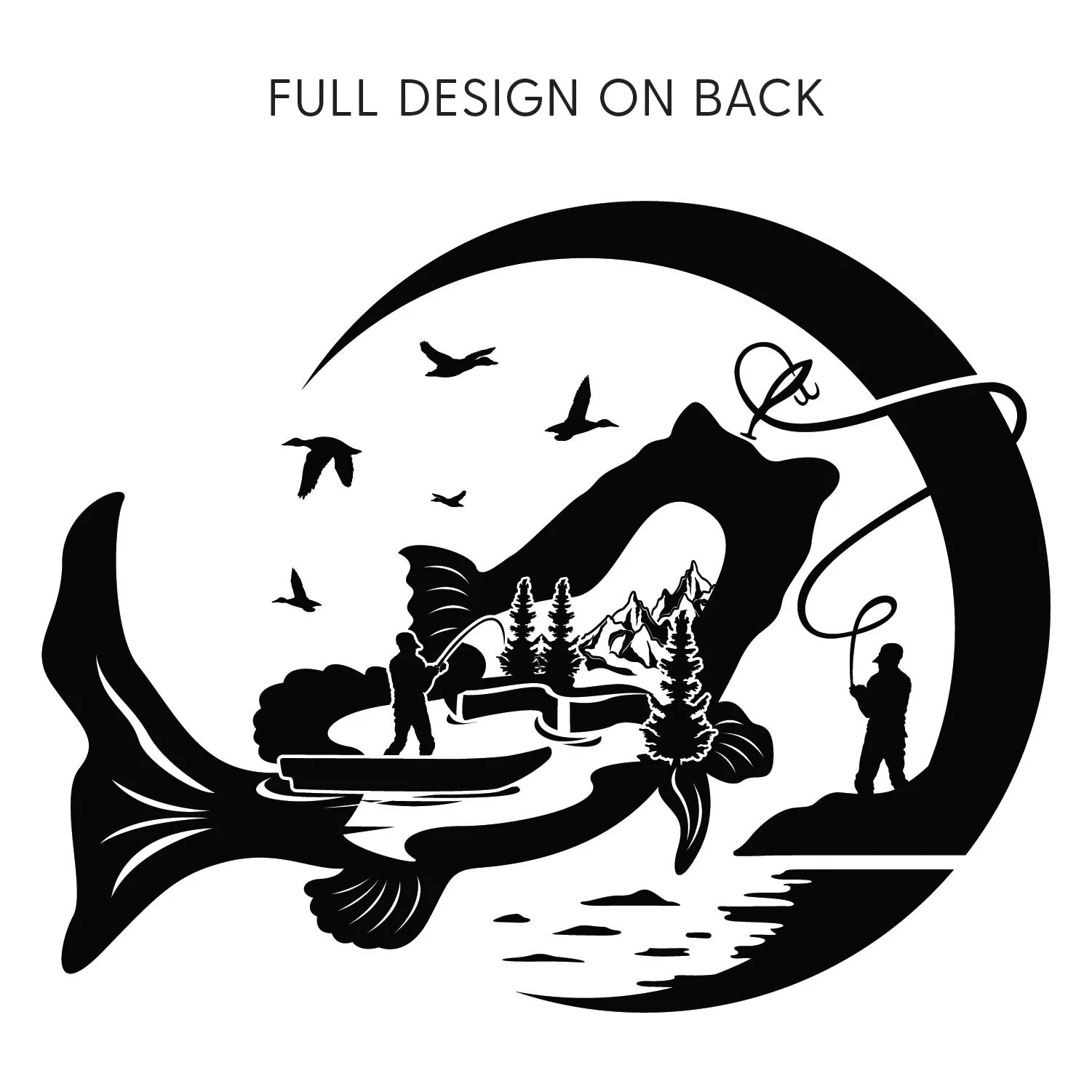 Fishing Compass - Fishing Scene (pf&b) - Child Sweater - Image 4