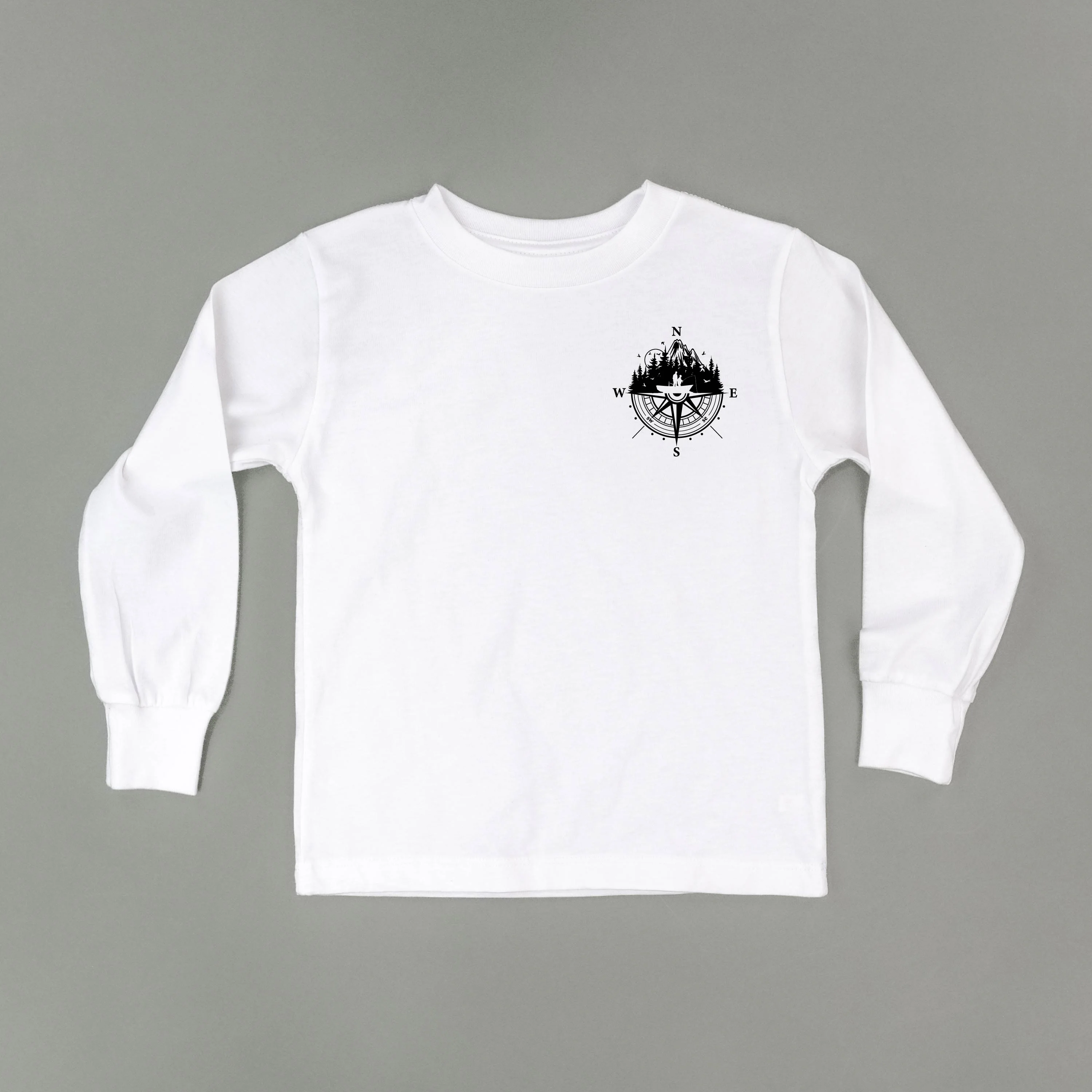 Fishing Compass - Fishing Scene (pf&b) - Child Long Sleeve Tee - Image 5
