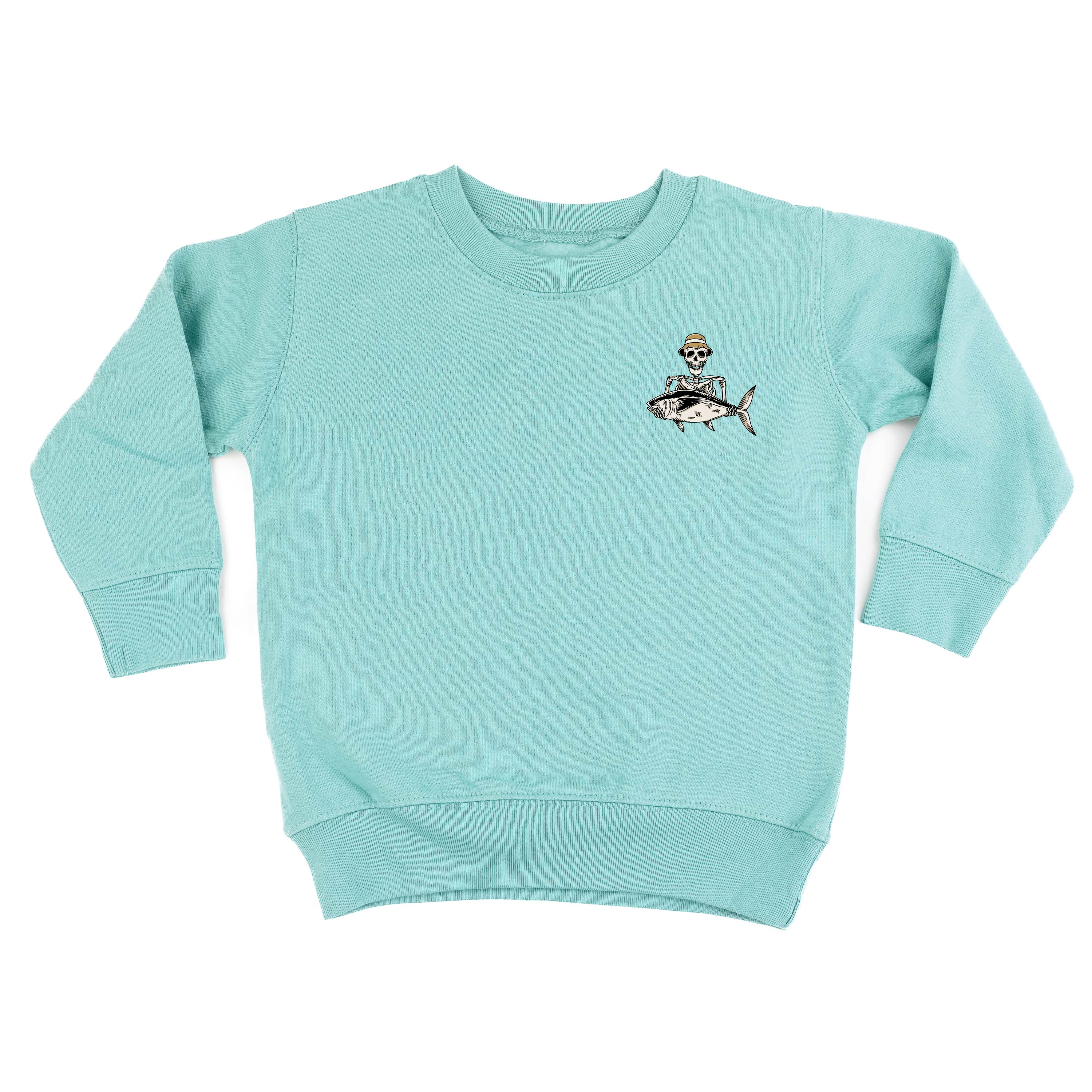Fishing Skelly - Never Give Up (pf&b) - Child Sweater - Image 5