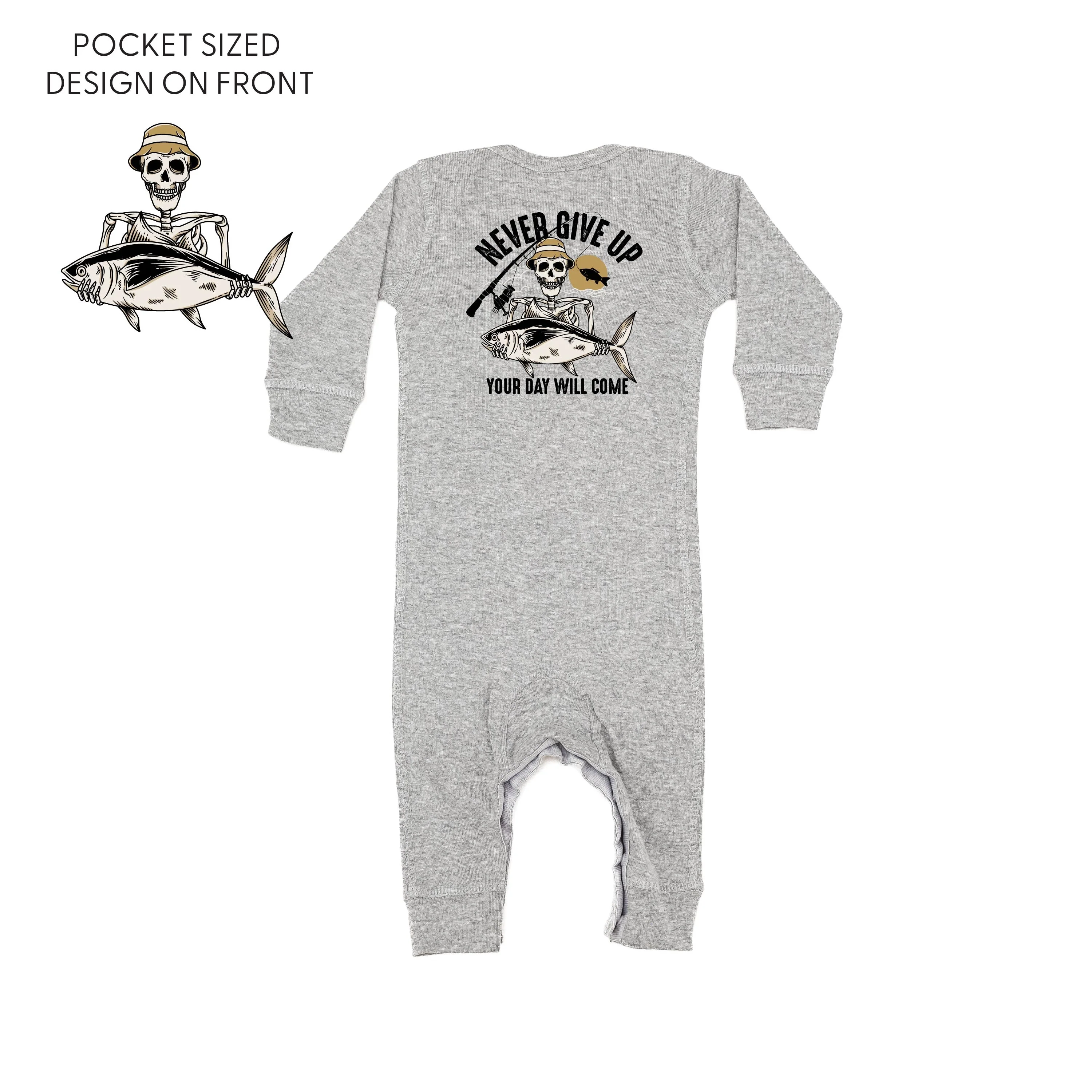 Fishing Skelly - Never Give Up (pf&b) - Baby Sleeper - Image 5