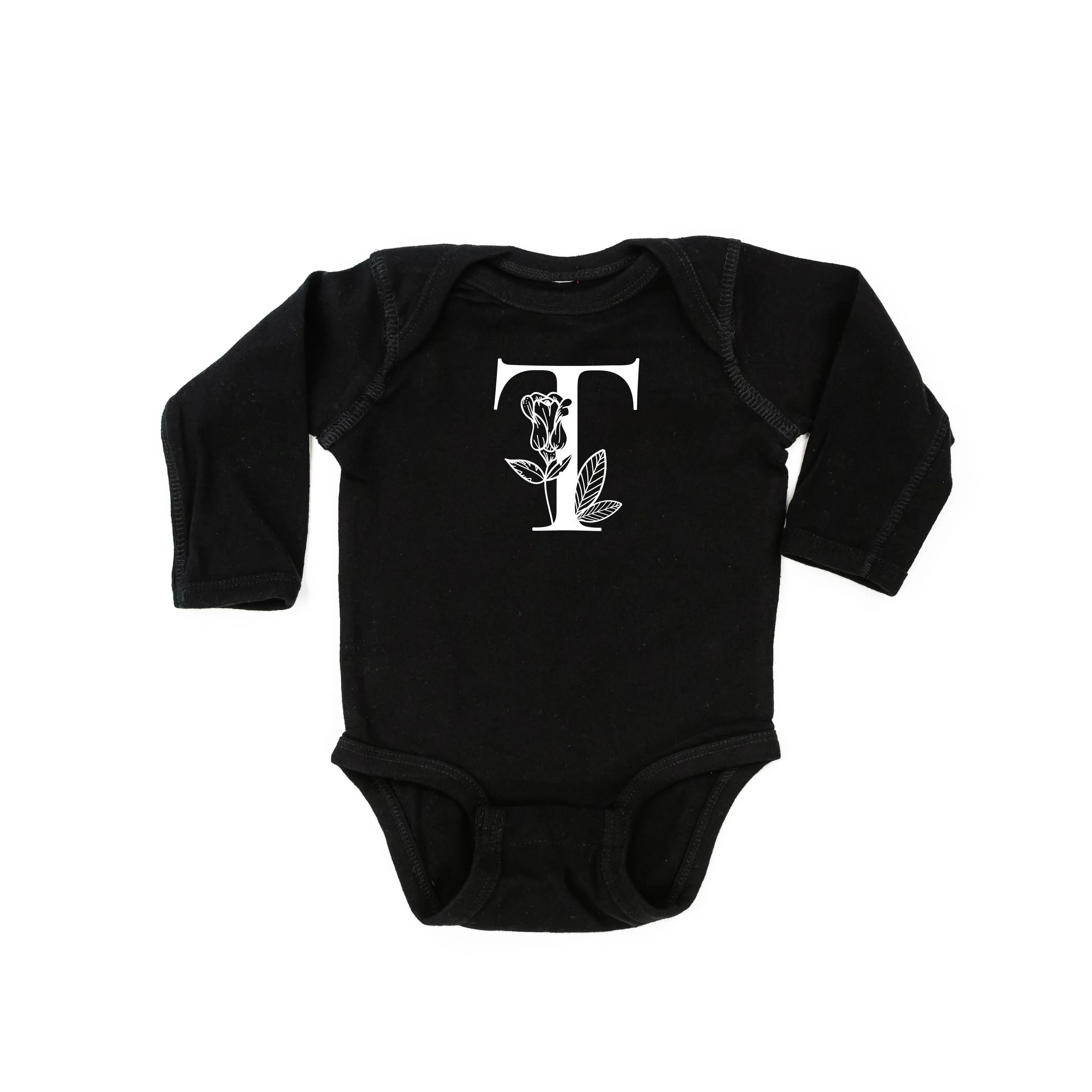 Floral Initials - Child Long Sleeve Tee - Image 7