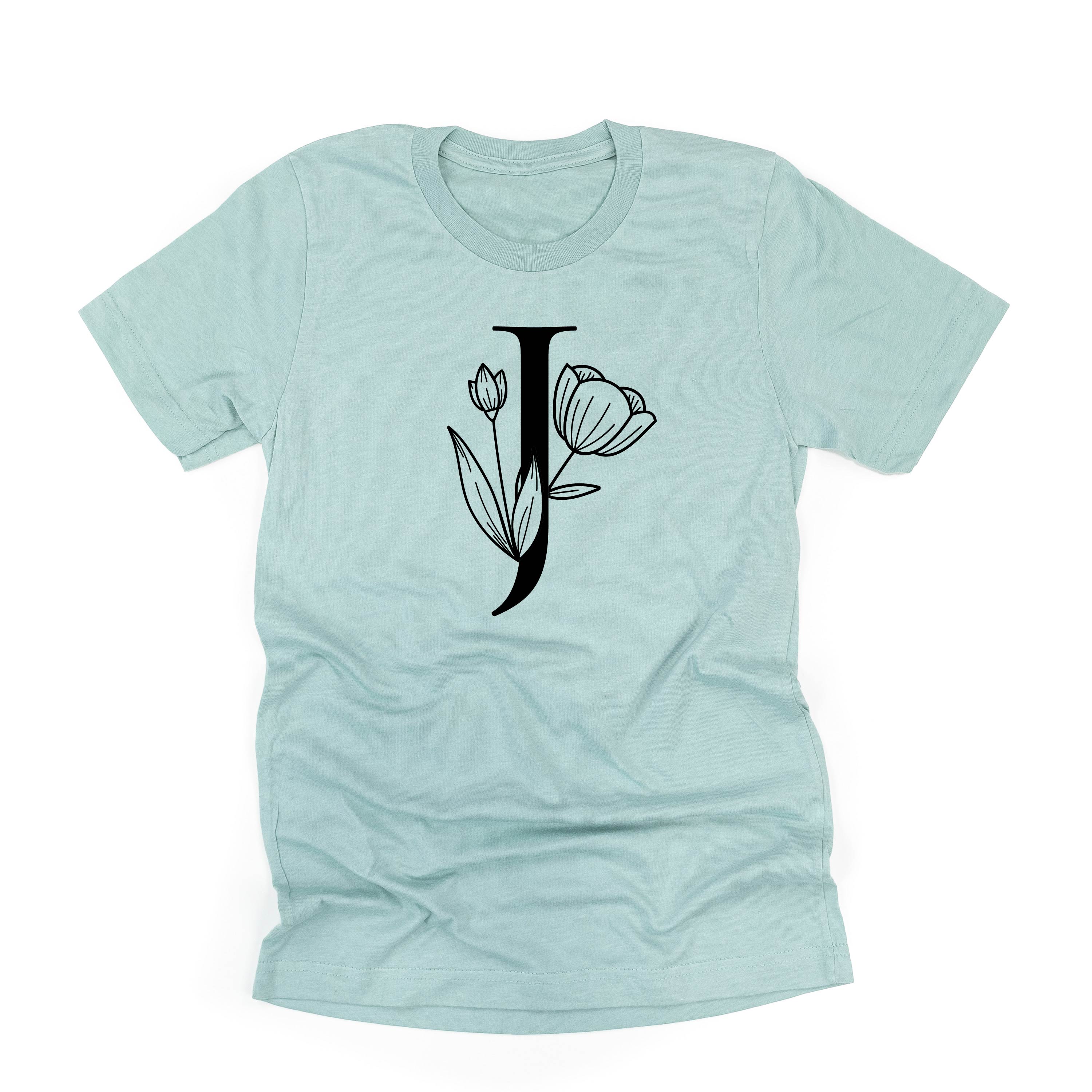 Floral Initials - Unisex Tee - Image 3