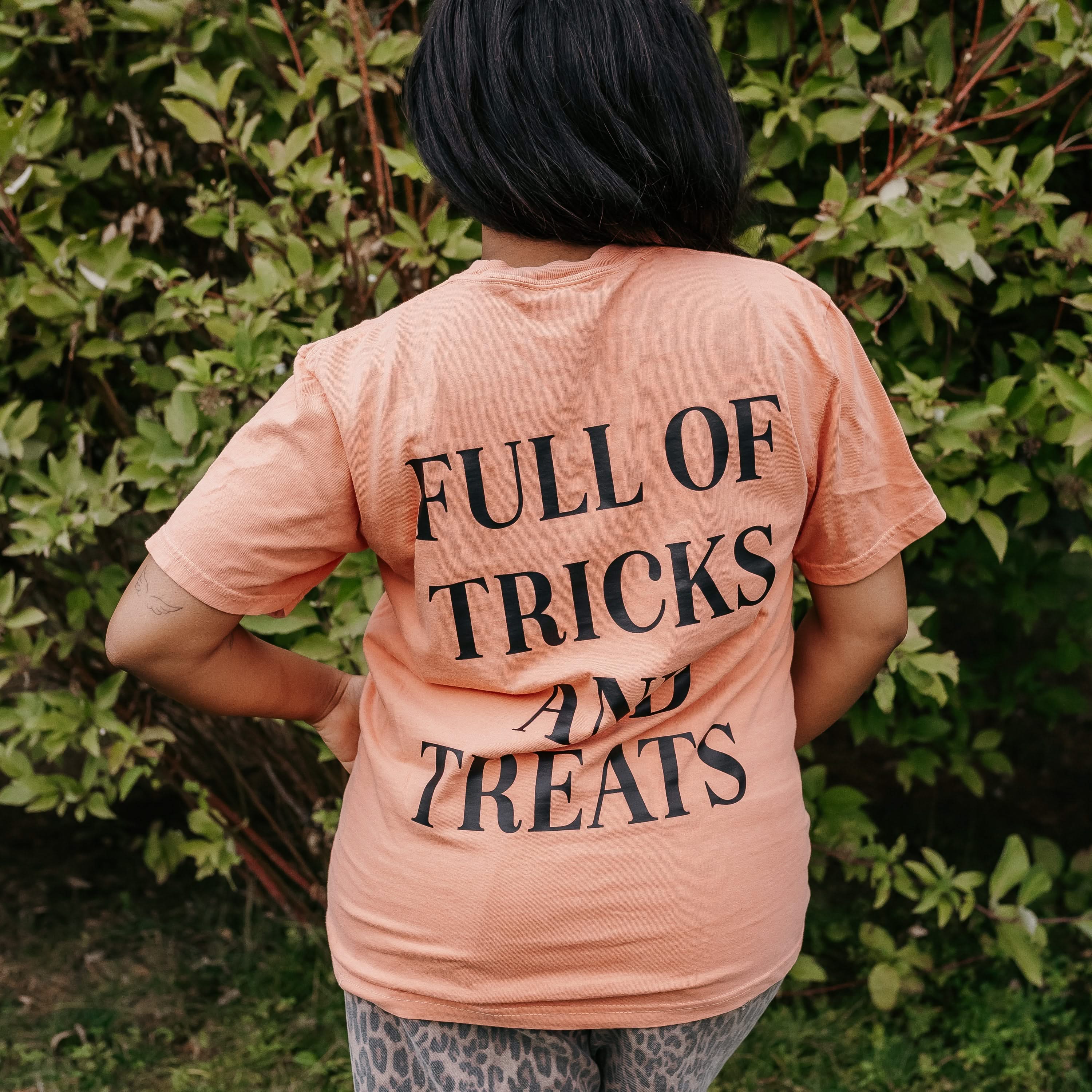 Full of Tricks and Treats - Embroidered Comfort Colors Tee - Image 2