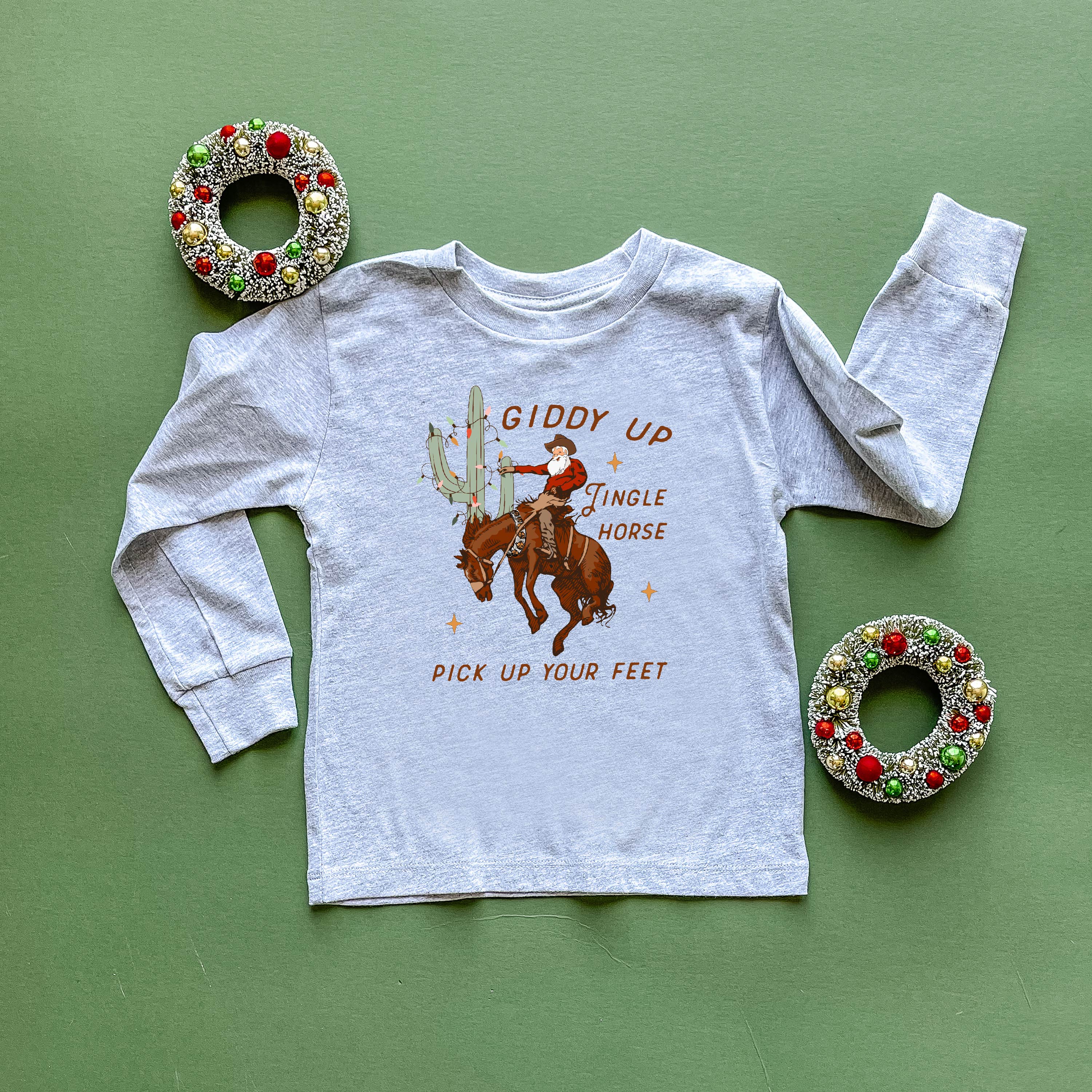 Giddy Up Jingle Horse - Child Long Sleeve Tee - Image 2