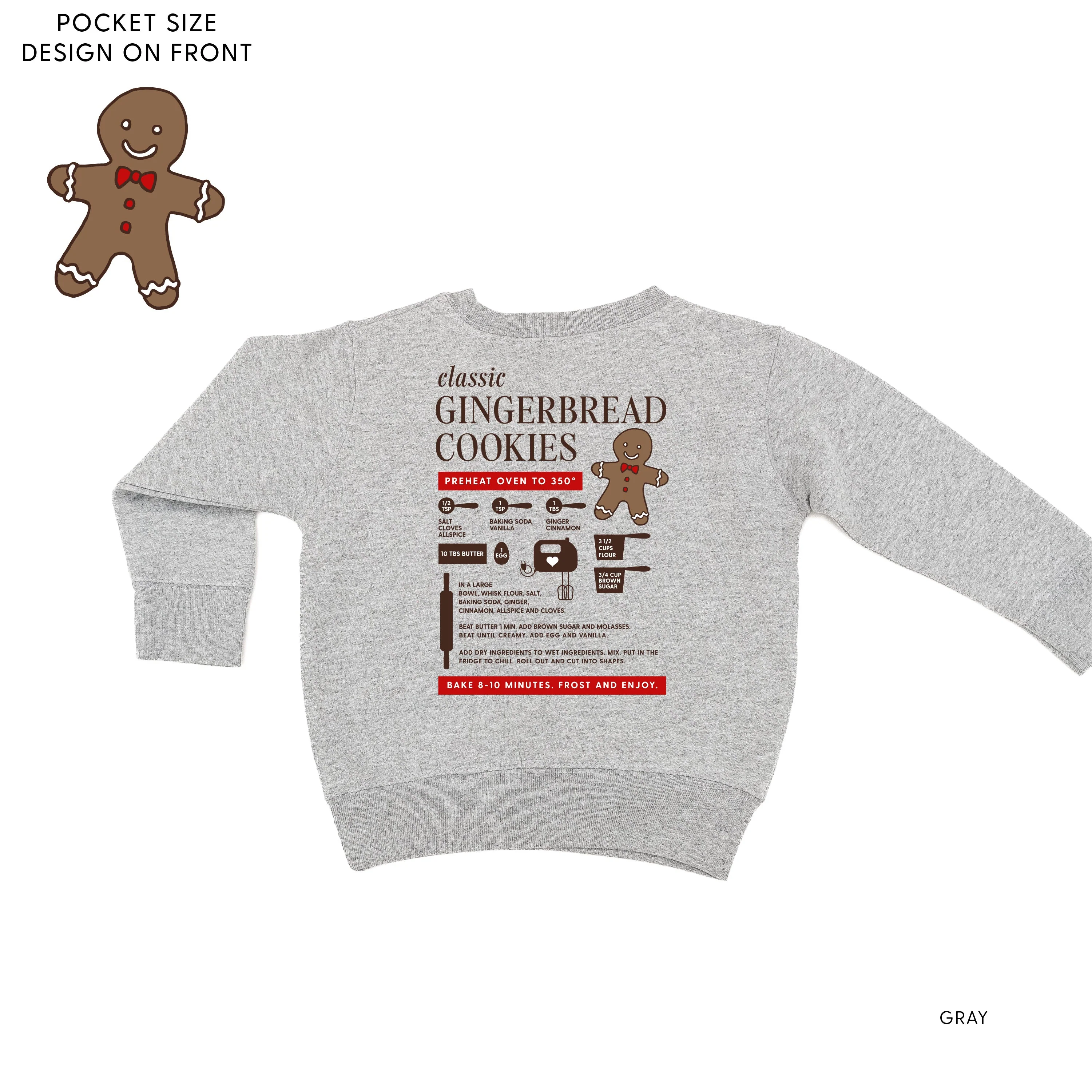 Gingerbread Cookie Recipe (pf&b) - Child Sweater - Image 3
