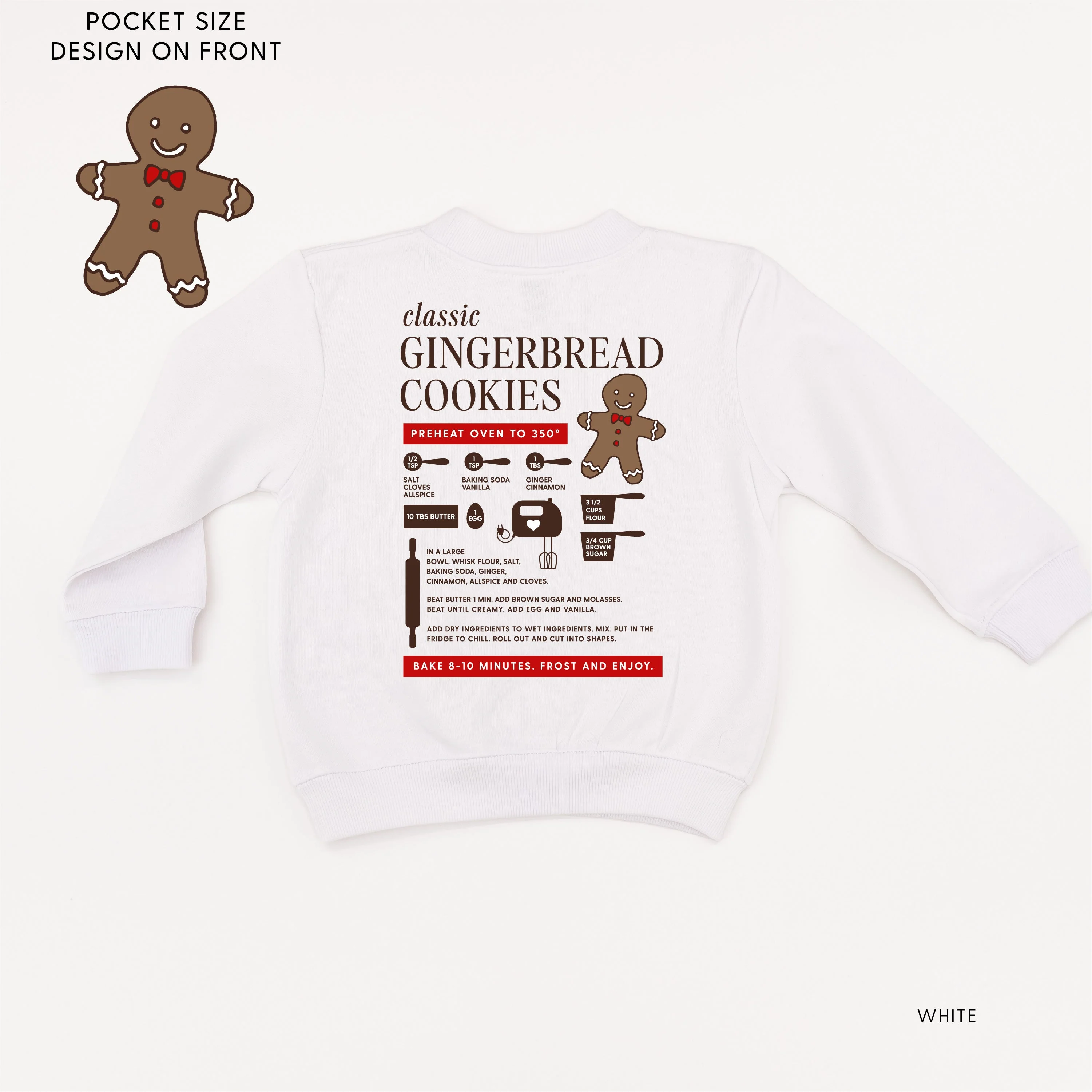 Gingerbread Cookie Recipe (pf&b) - Child Sweater - Image 4