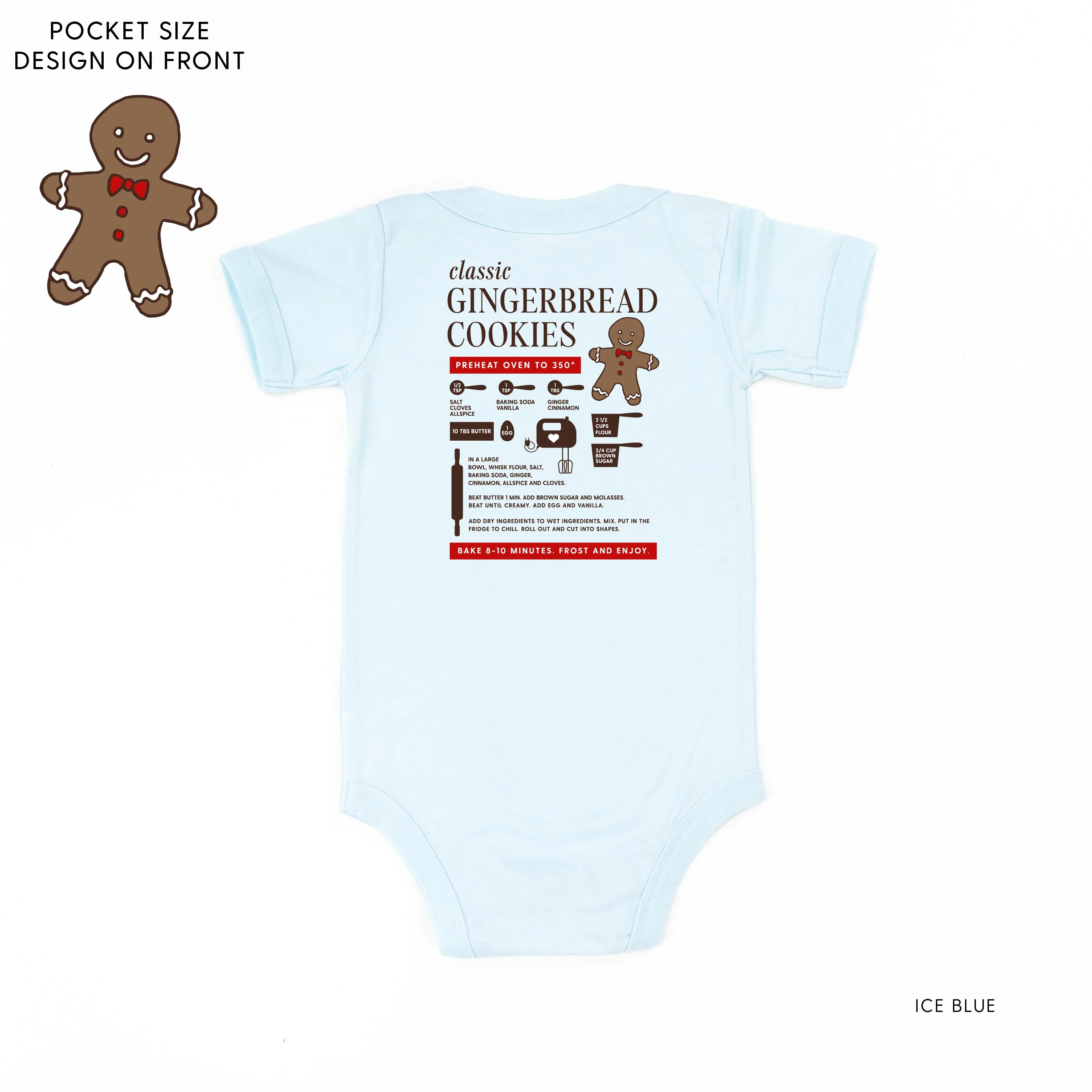 Gingerbread Cookie Recipe (pf&b) - Child Tee - Image 7