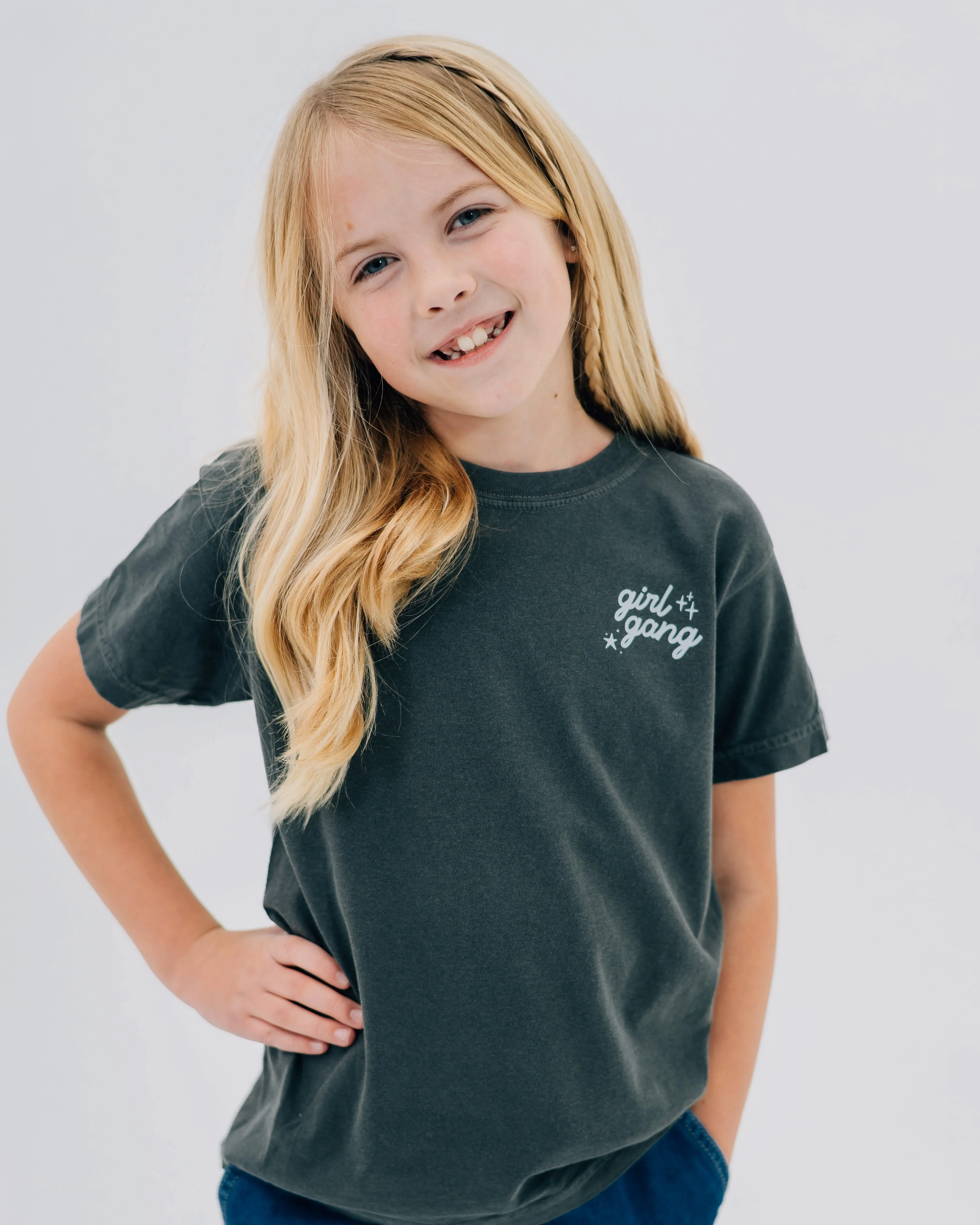 Girl Gang - Match with Mom Comfort Colors Set – Matching Mom Daughter Outfit | Little Mama Shirt Shop - Image 5