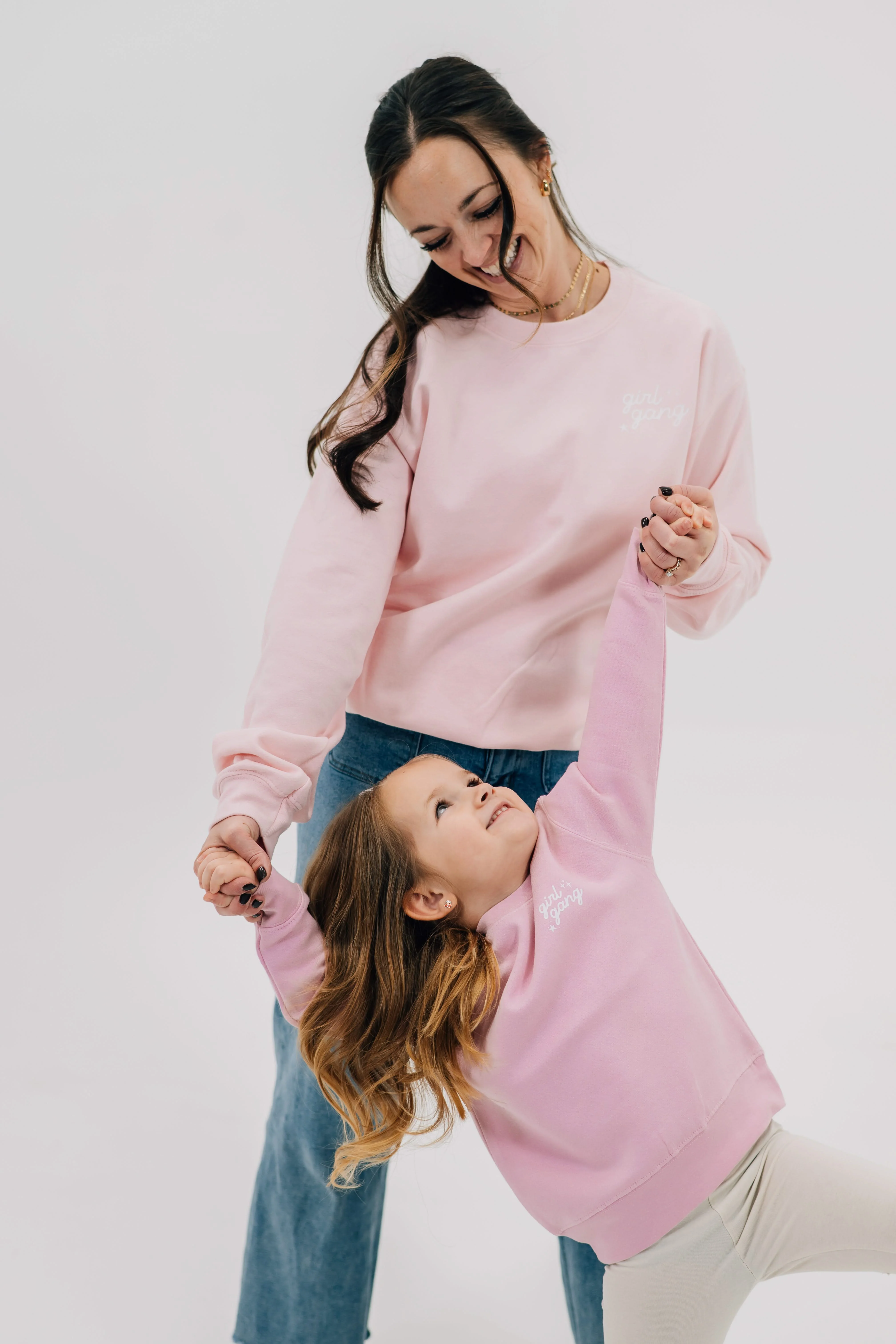 Girl Gang - Match with Mom Fleece Set – Matching Mom Daughter Sweatshirts | Little Mama Shirt Shop