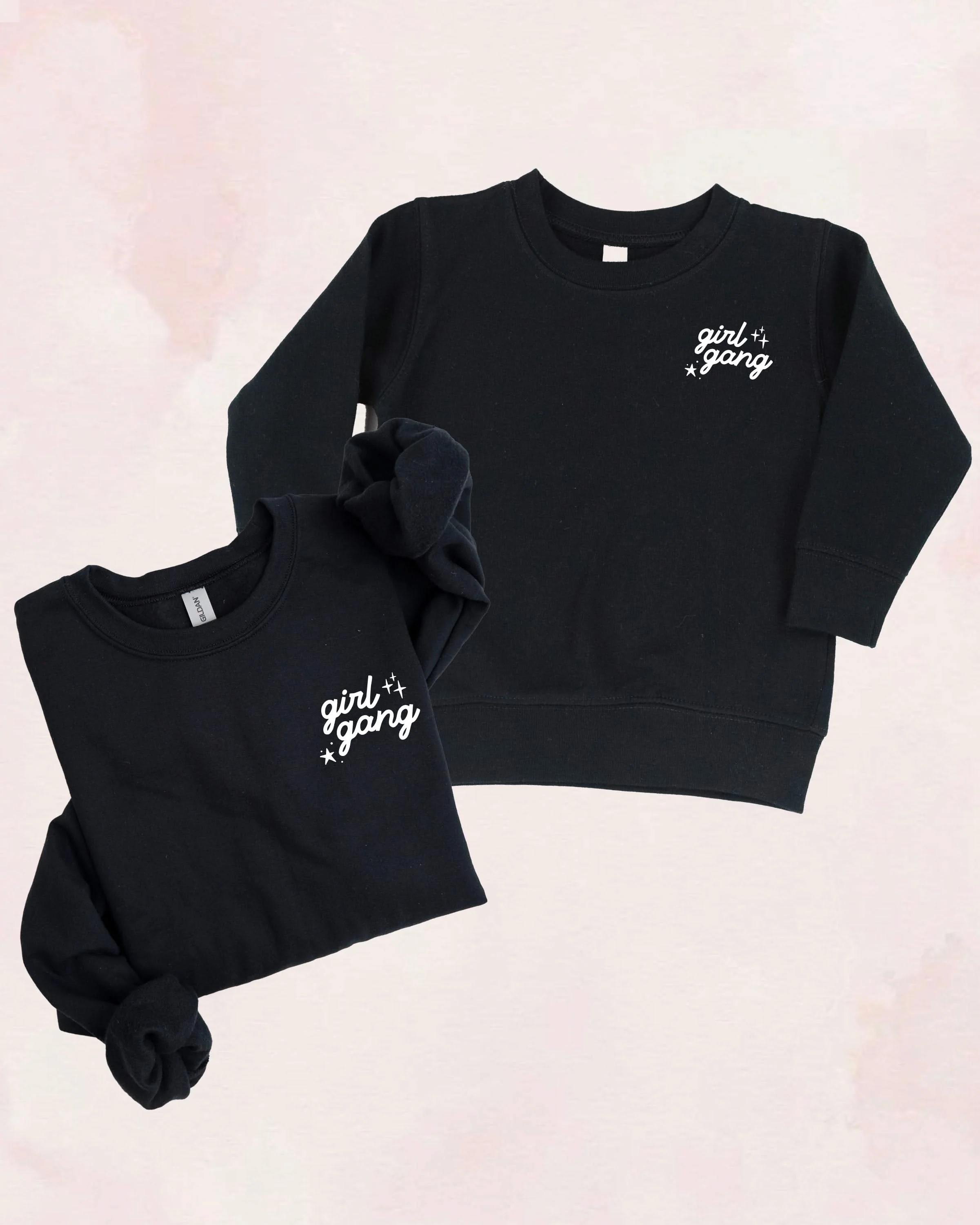 Girl Gang - Match with Mom Fleece Set – Matching Mom Daughter Sweatshirts | Little Mama Shirt Shop - Image 3