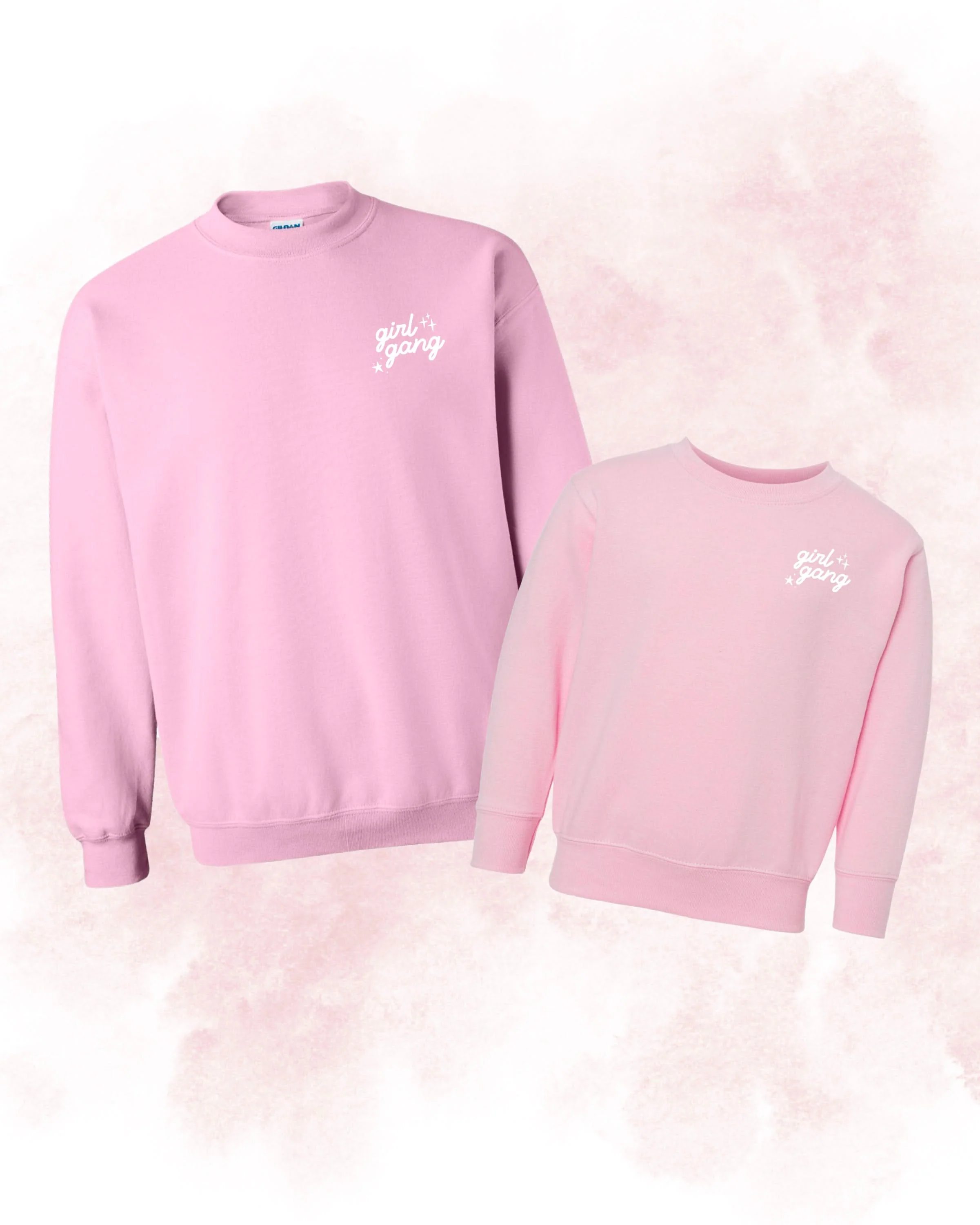 Girl Gang - Match with Mom Fleece Set – Matching Mom Daughter Sweatshirts | Little Mama Shirt Shop - Image 5