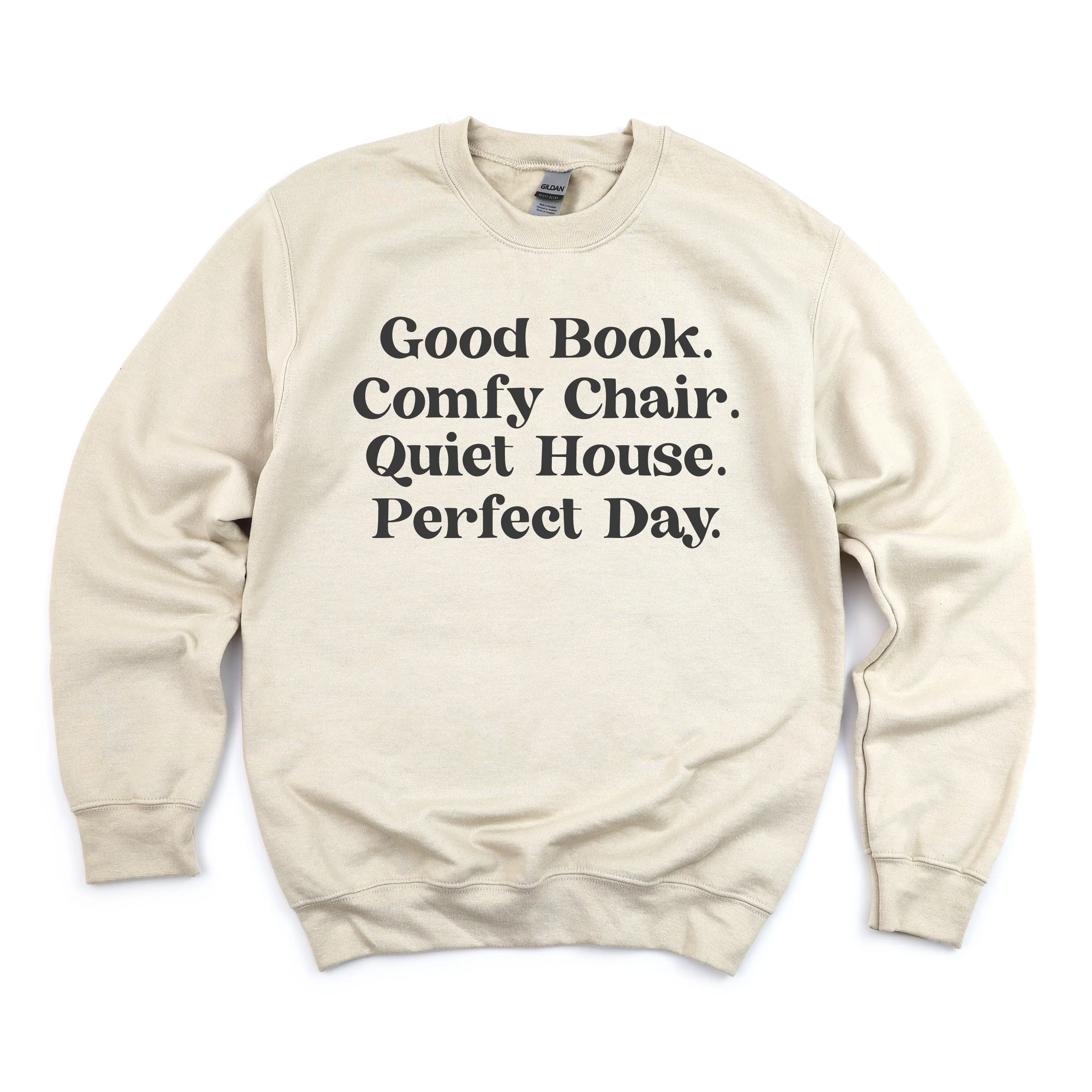 Good Book. Comfy Chair. Quiet House. Perfect Day. - Basic Fleece - Image 2