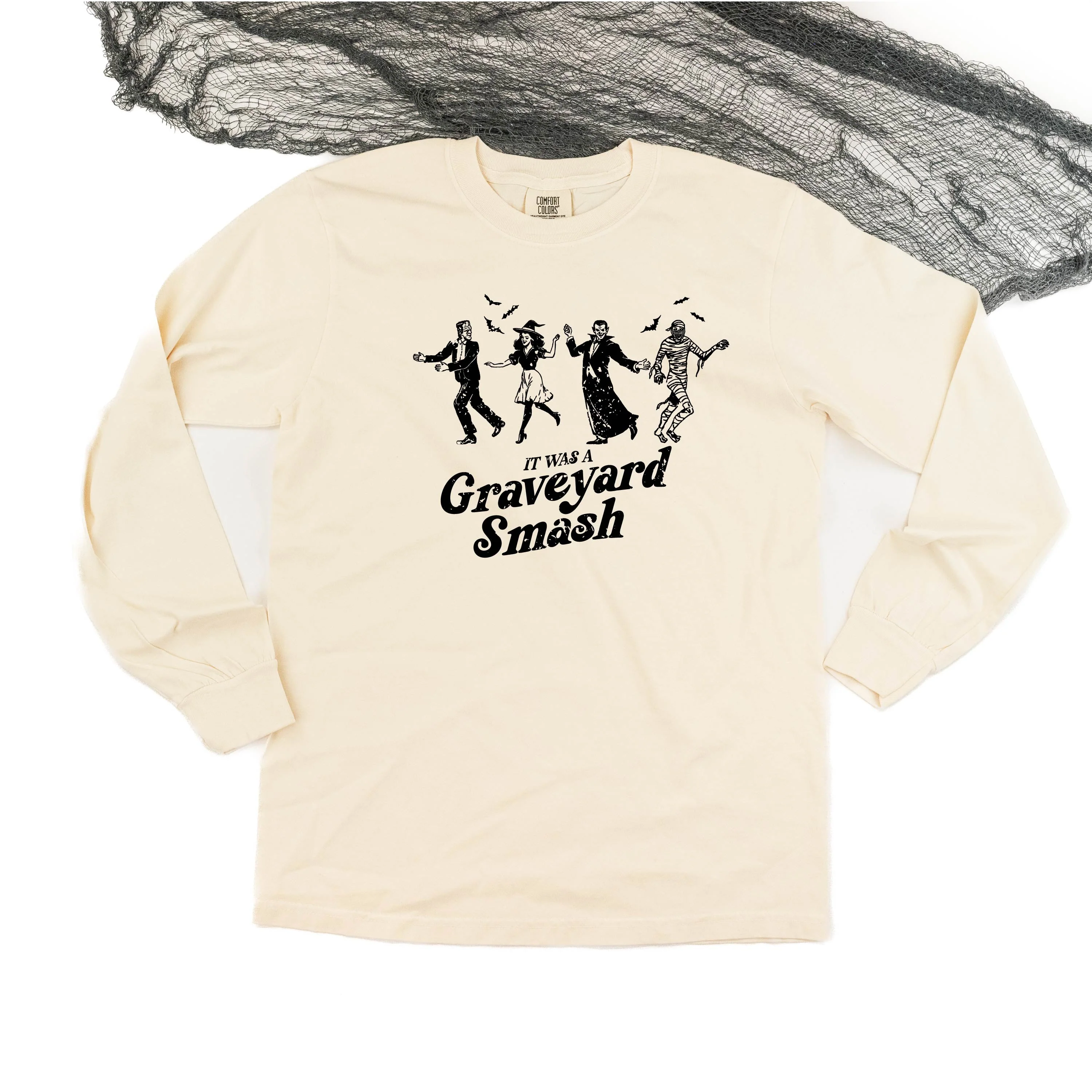 It Was a Graveyard Smash - Long Sleeve Comfort Colors Tee - Image 3
