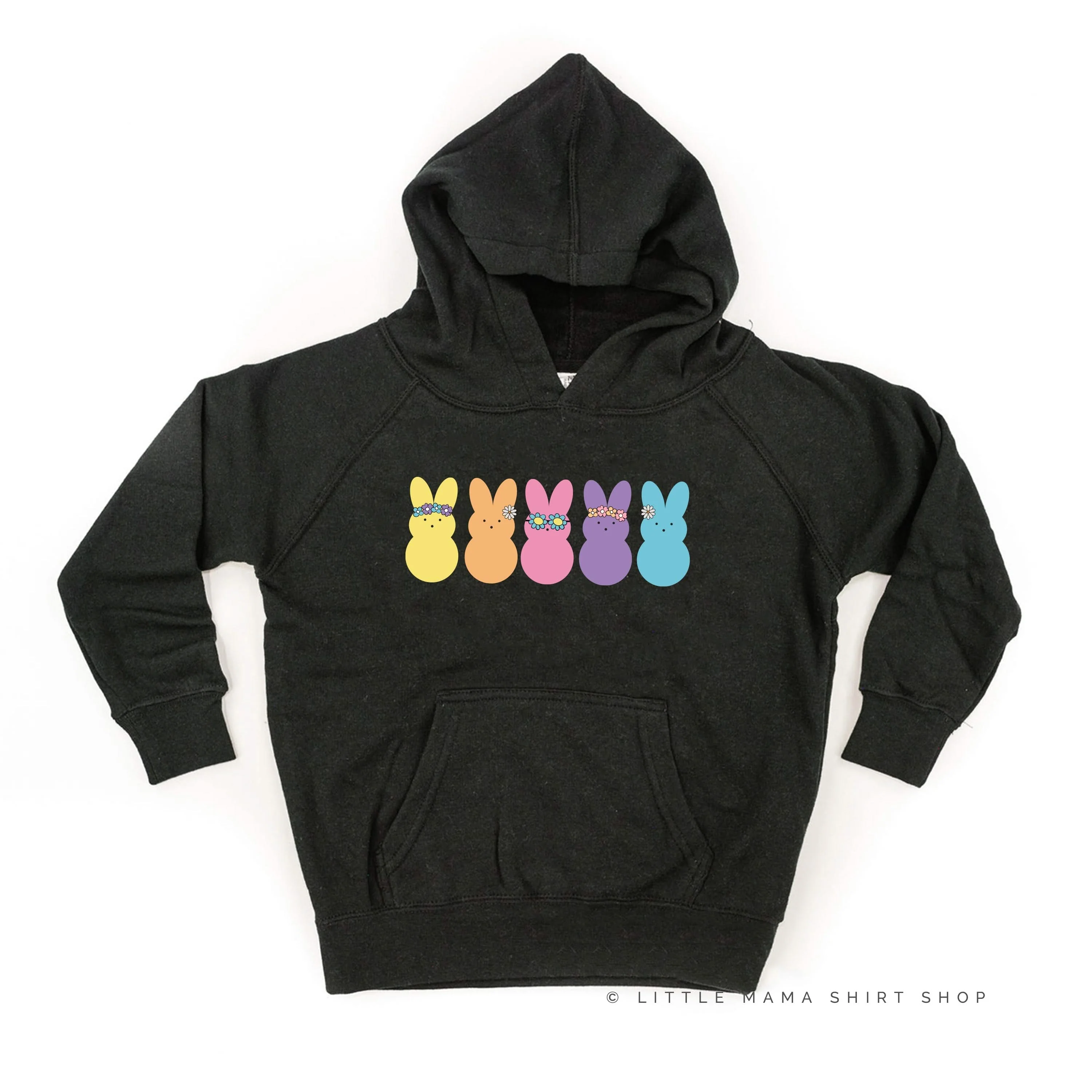 Floral Headband Neon Peeps - Child Hoodie