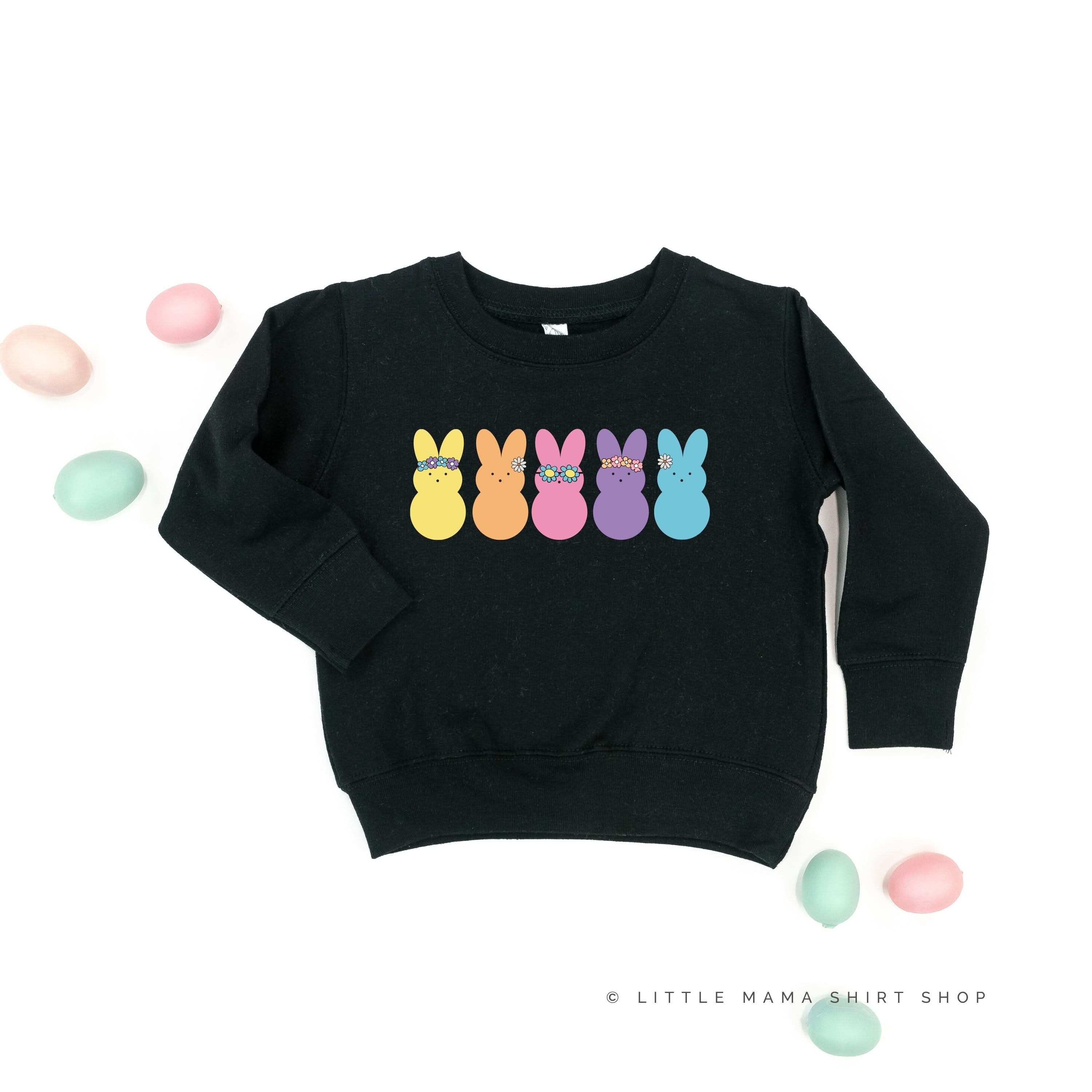 Floral Headband Neon Peeps - Child Sweater - Image 6