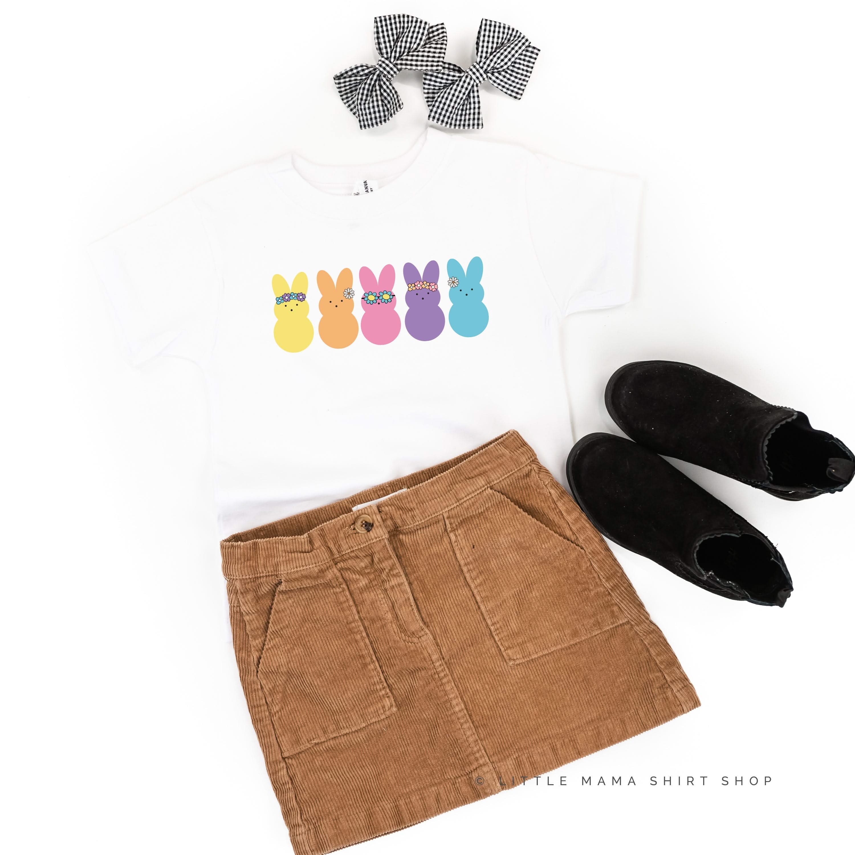 Floral Headband Neon Peeps - Child Tee - Image 9