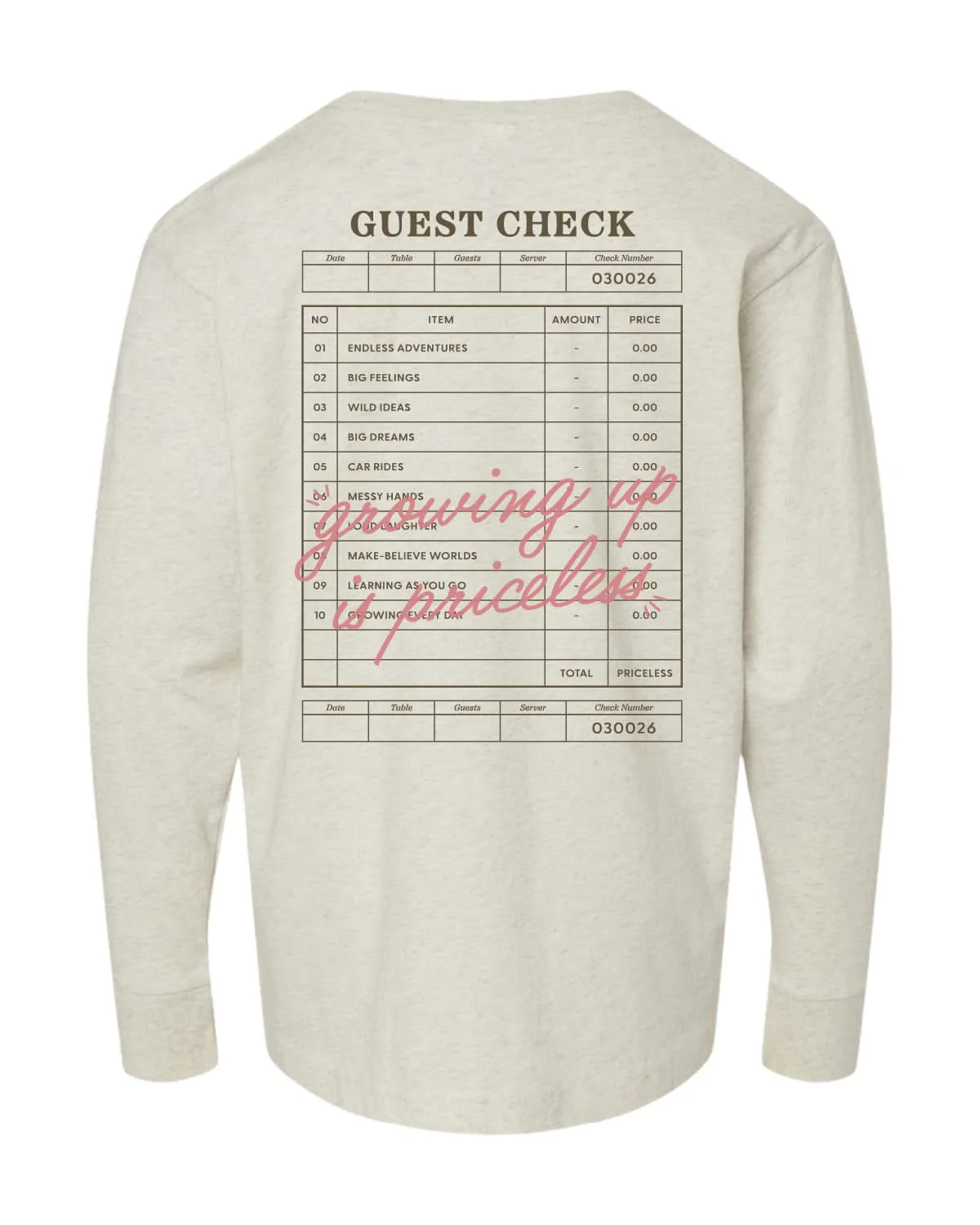 Growing Up Is Priceless - Child Long Sleeve Tee | Little Mama Shirt Shop - Image 10