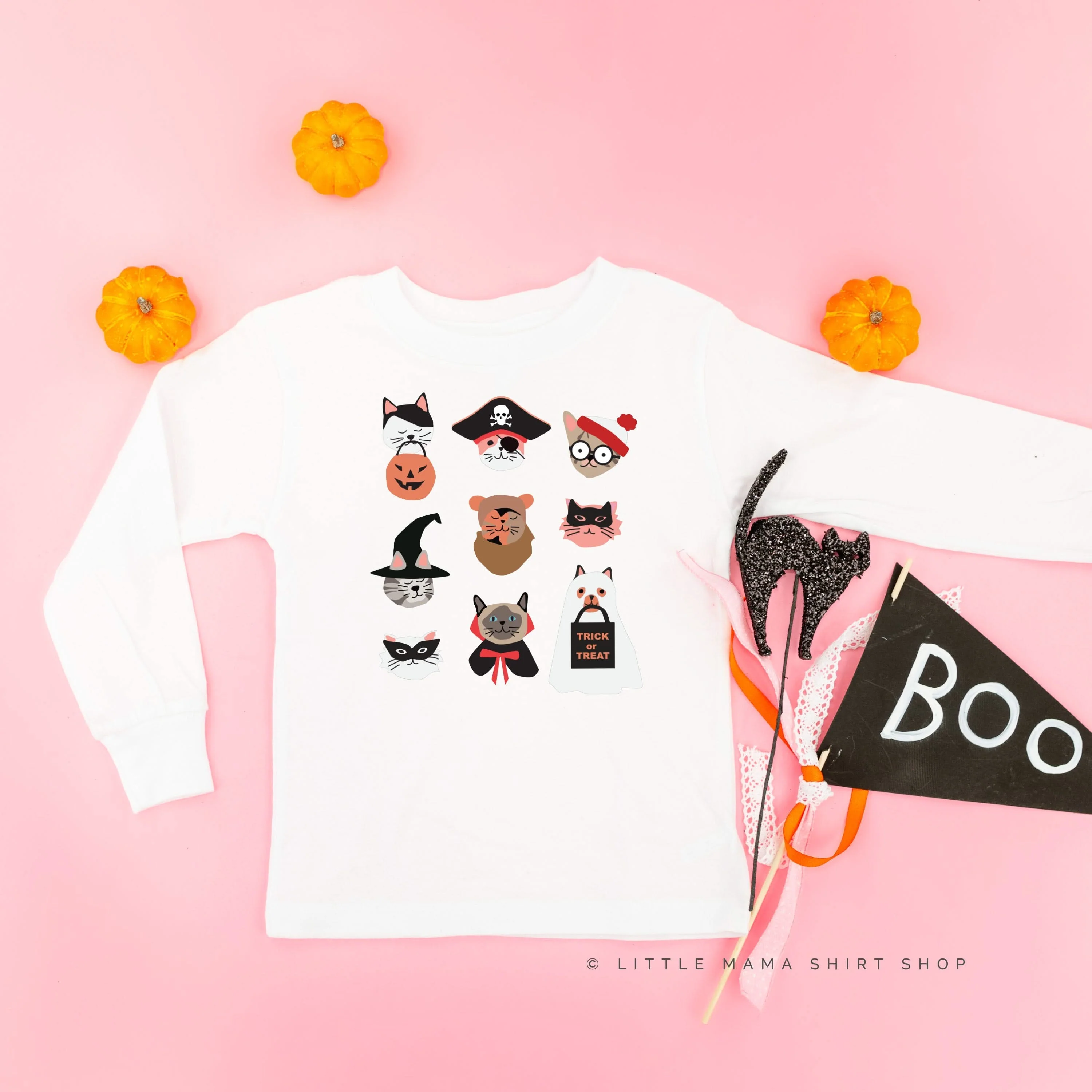 Halloween Kitties - Featuring @HeyCuteDesign - Child Long Sleeve Tee - Image 2
