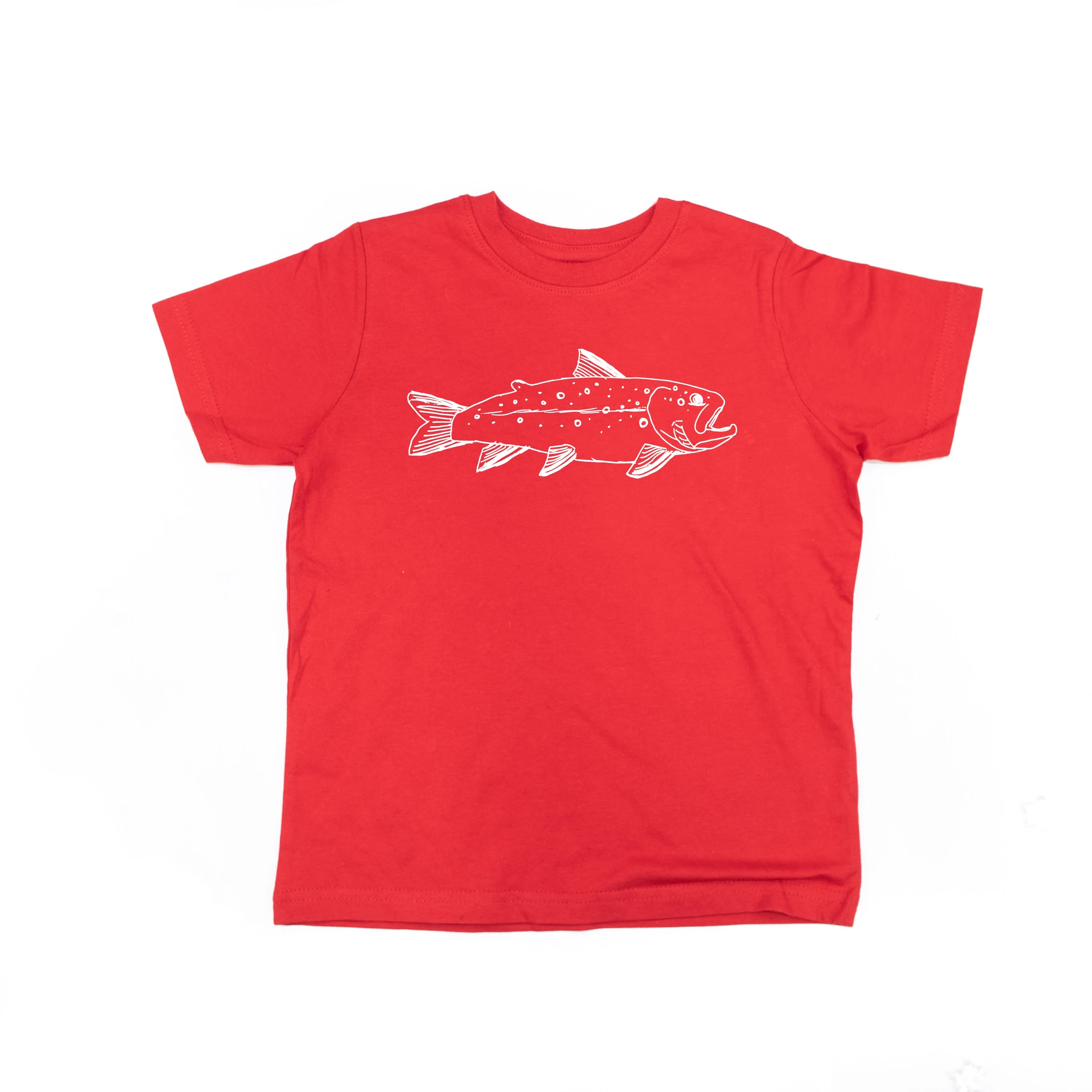 Hand Drawn Brook Trout - Child Tee - Image 8