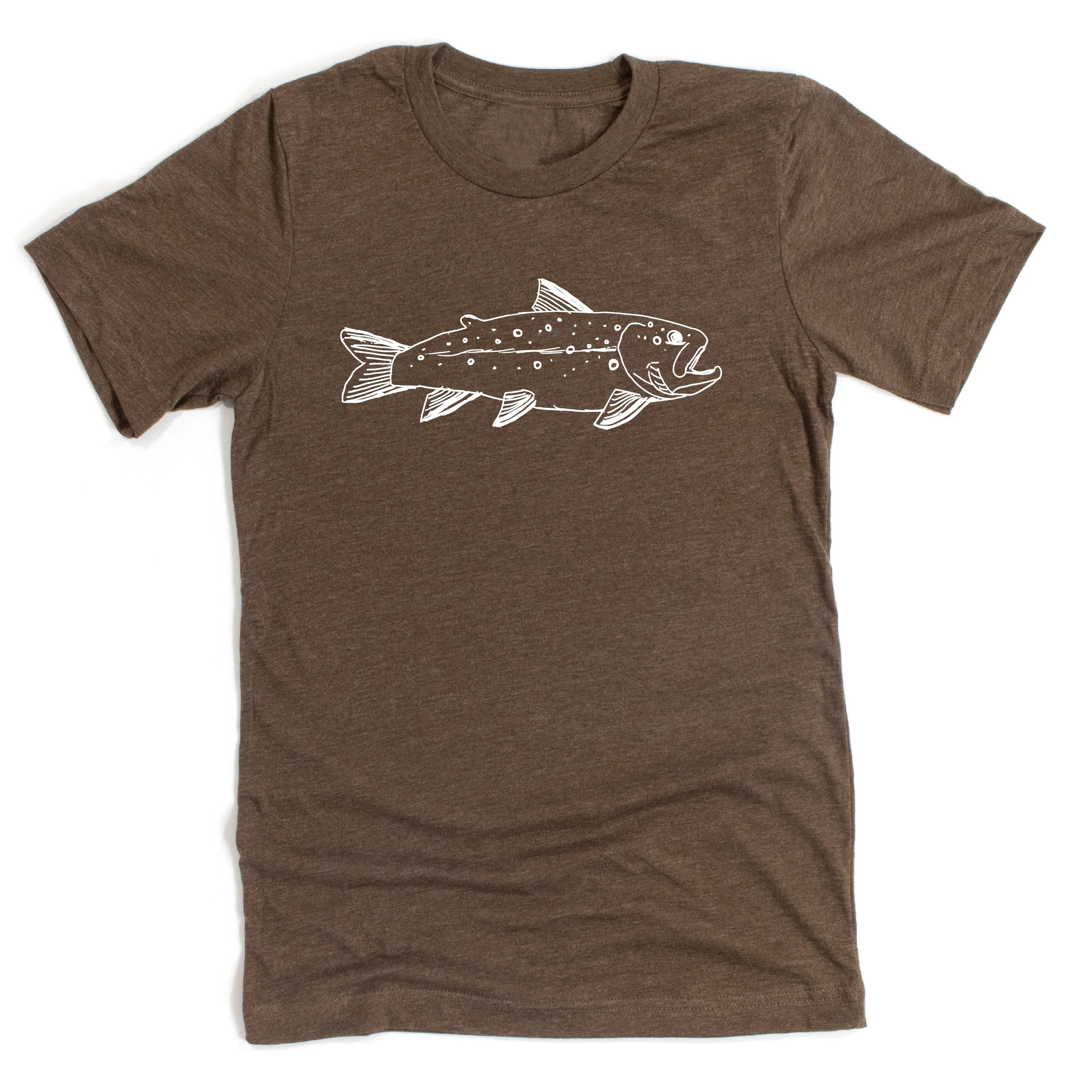 Hand Drawn Brook Trout - Unisex Tee - Image 6