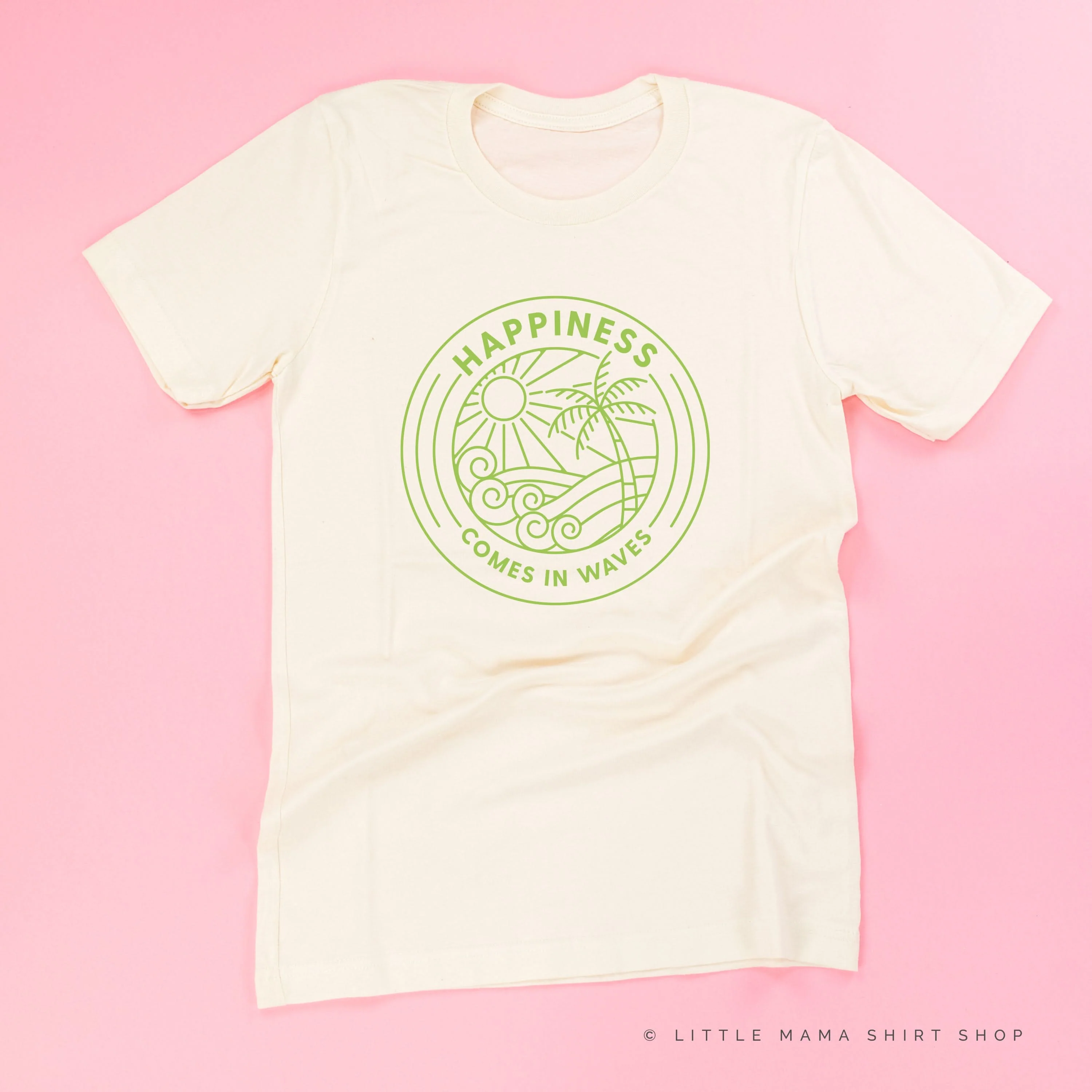 HAPPINESS COMES IN WAVES - Unisex Tee - Image 2