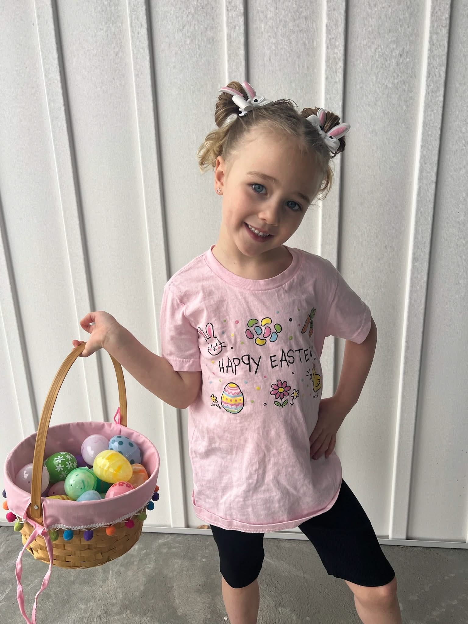 Happy Easter Child Tee | Kids Easter Graphic Shirt - Image 3